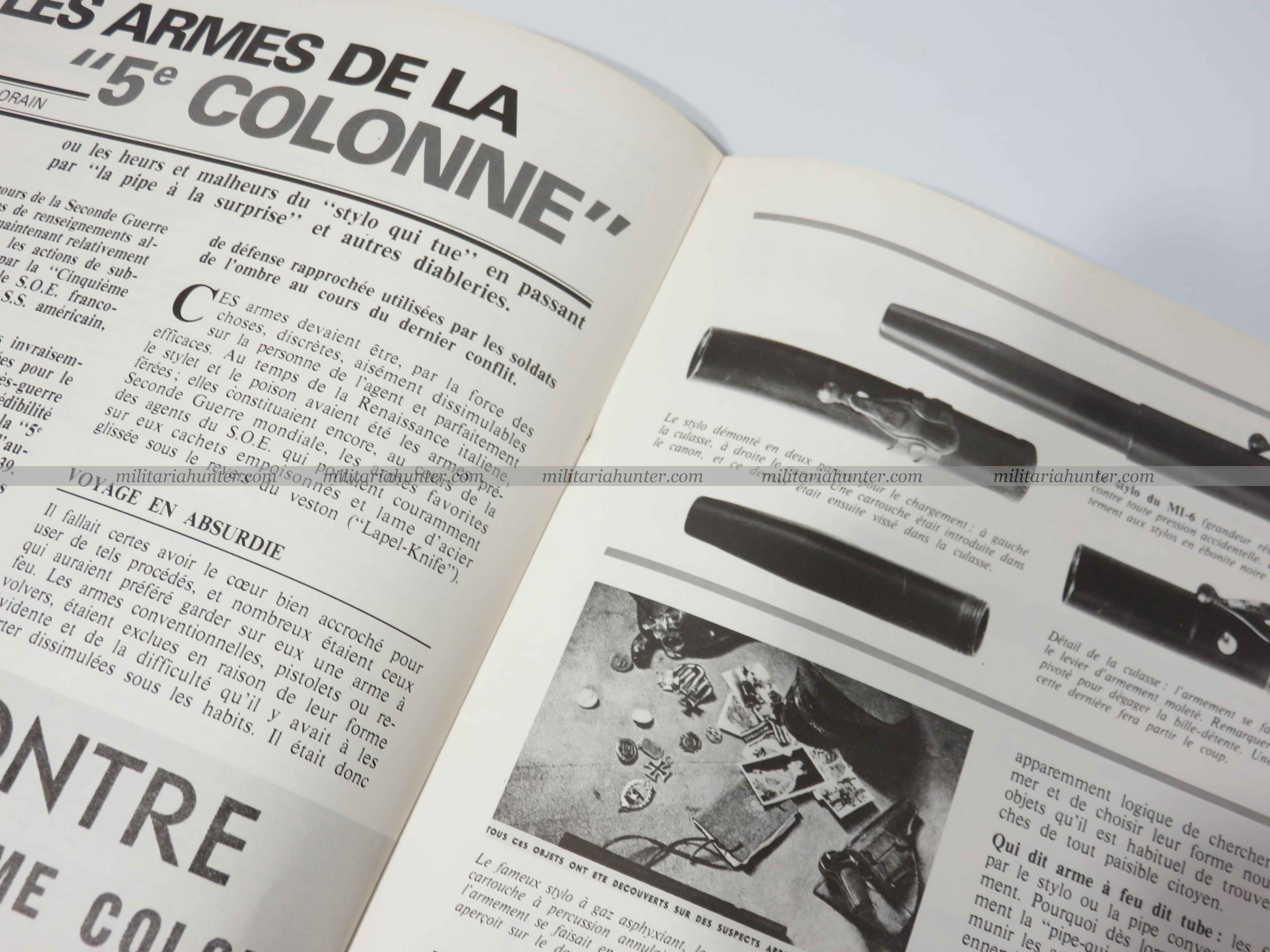 militaria : Gazette des Armes n°30 septembre 1975 armes stylos 5ème colonne