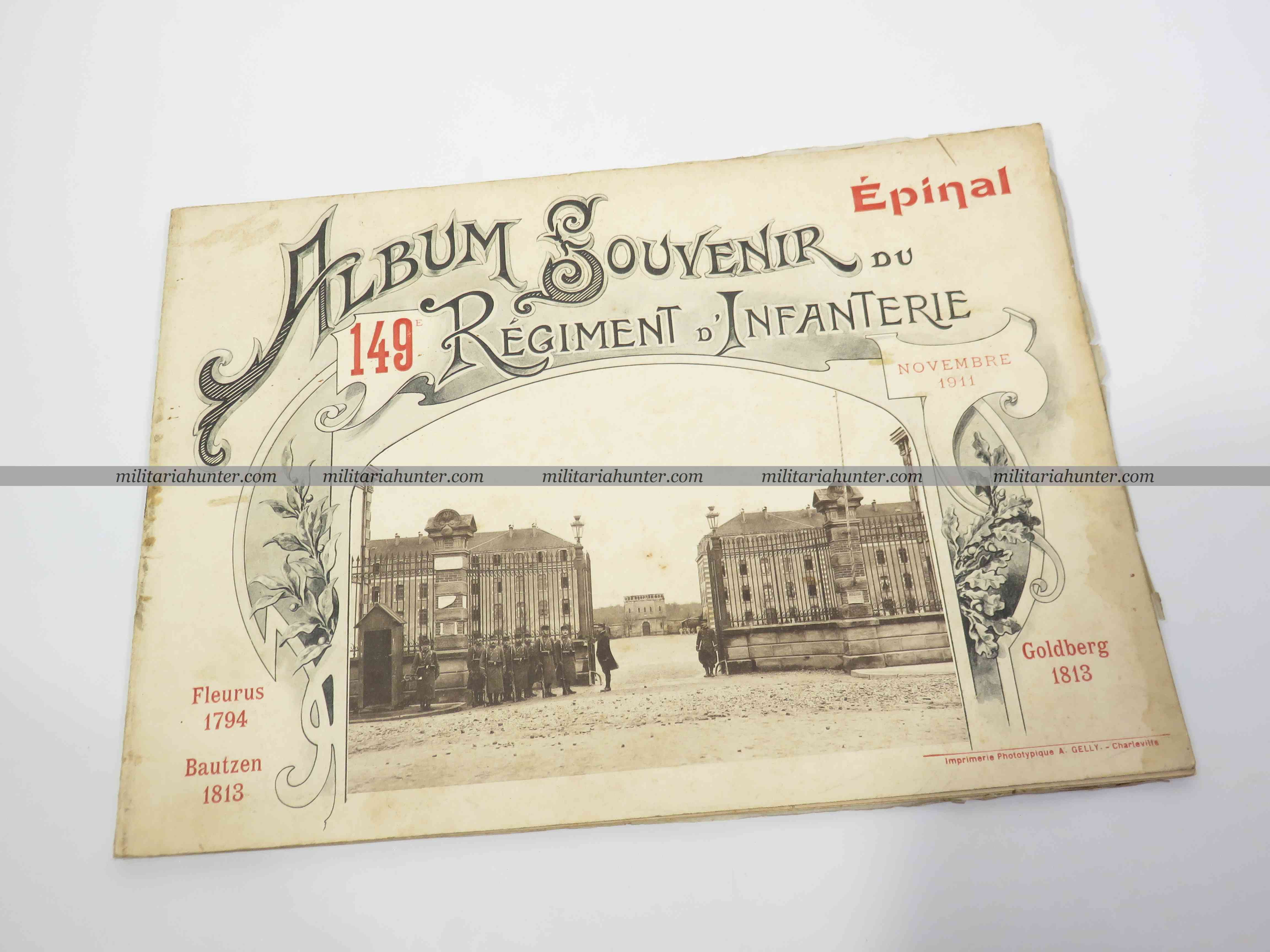 militaria : Album du 149e RI d'Epinal de 1911