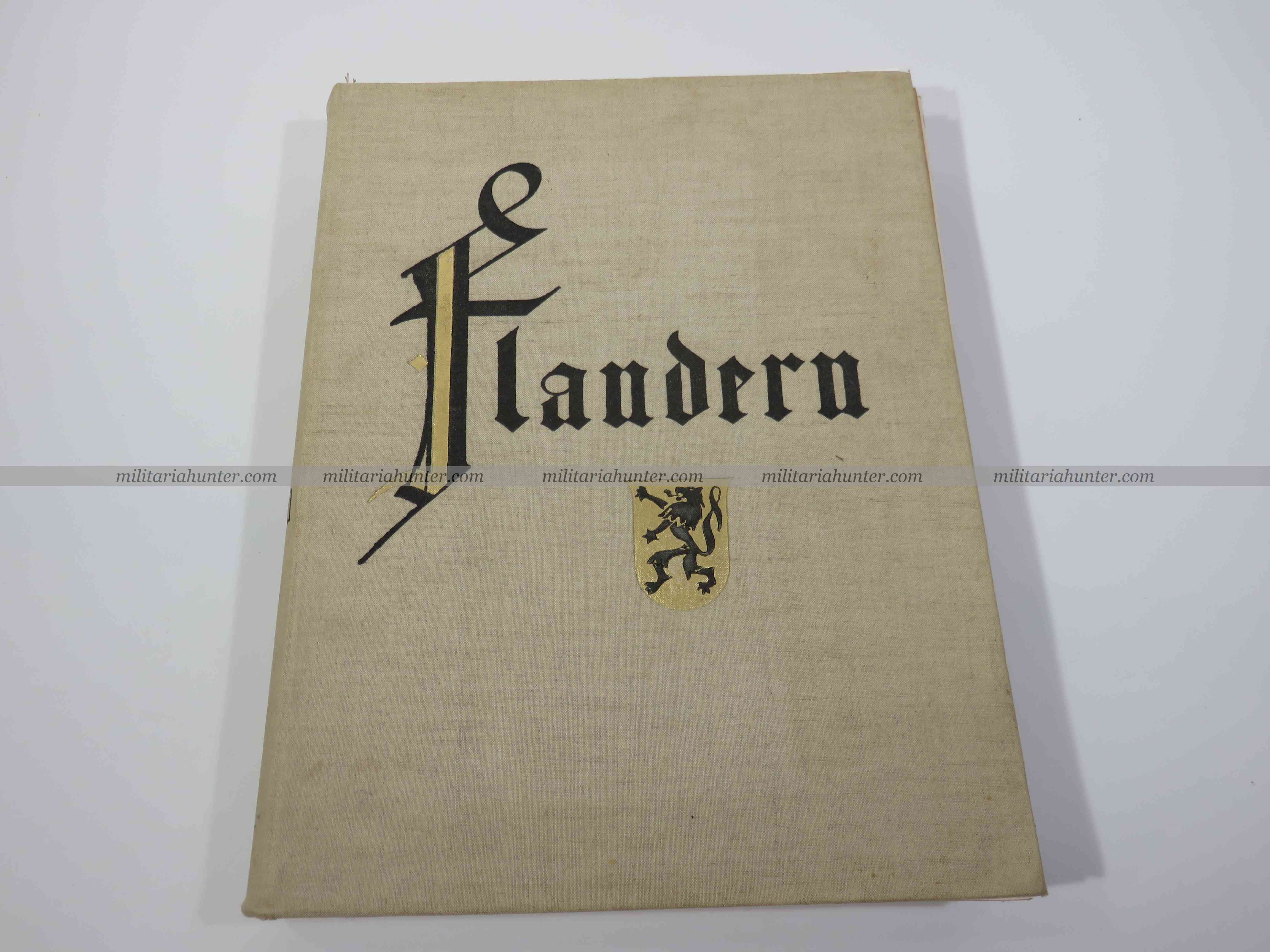 militaria : WW2 german book Flanders with dedication - Livre Les Flandres avec dédicace Luft