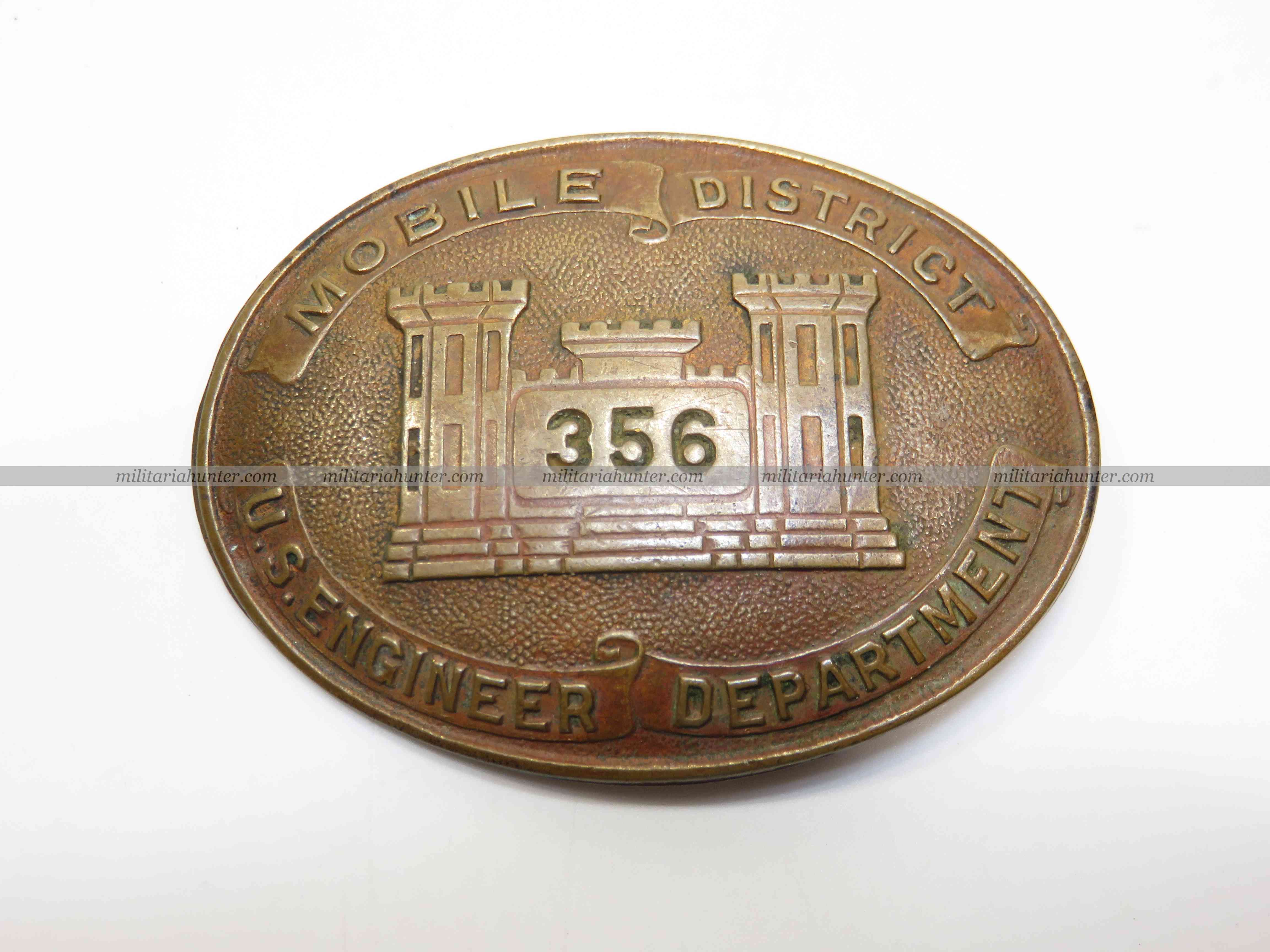 militaria : US ww1 US army engineers mobile district badge