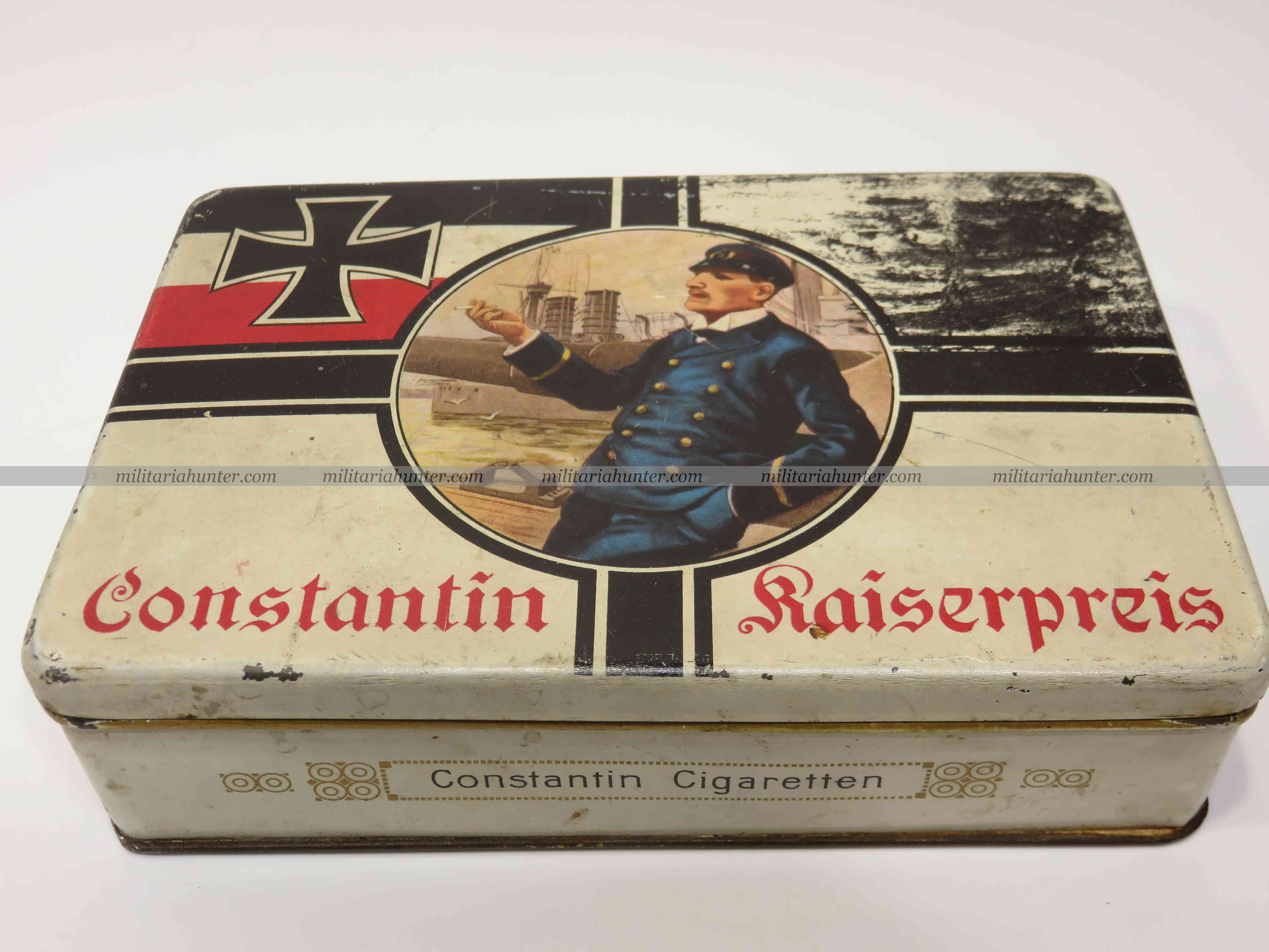 militaria : ww1 german CONSTANTIN cigarettes box - boîte de cigarettes Constantion