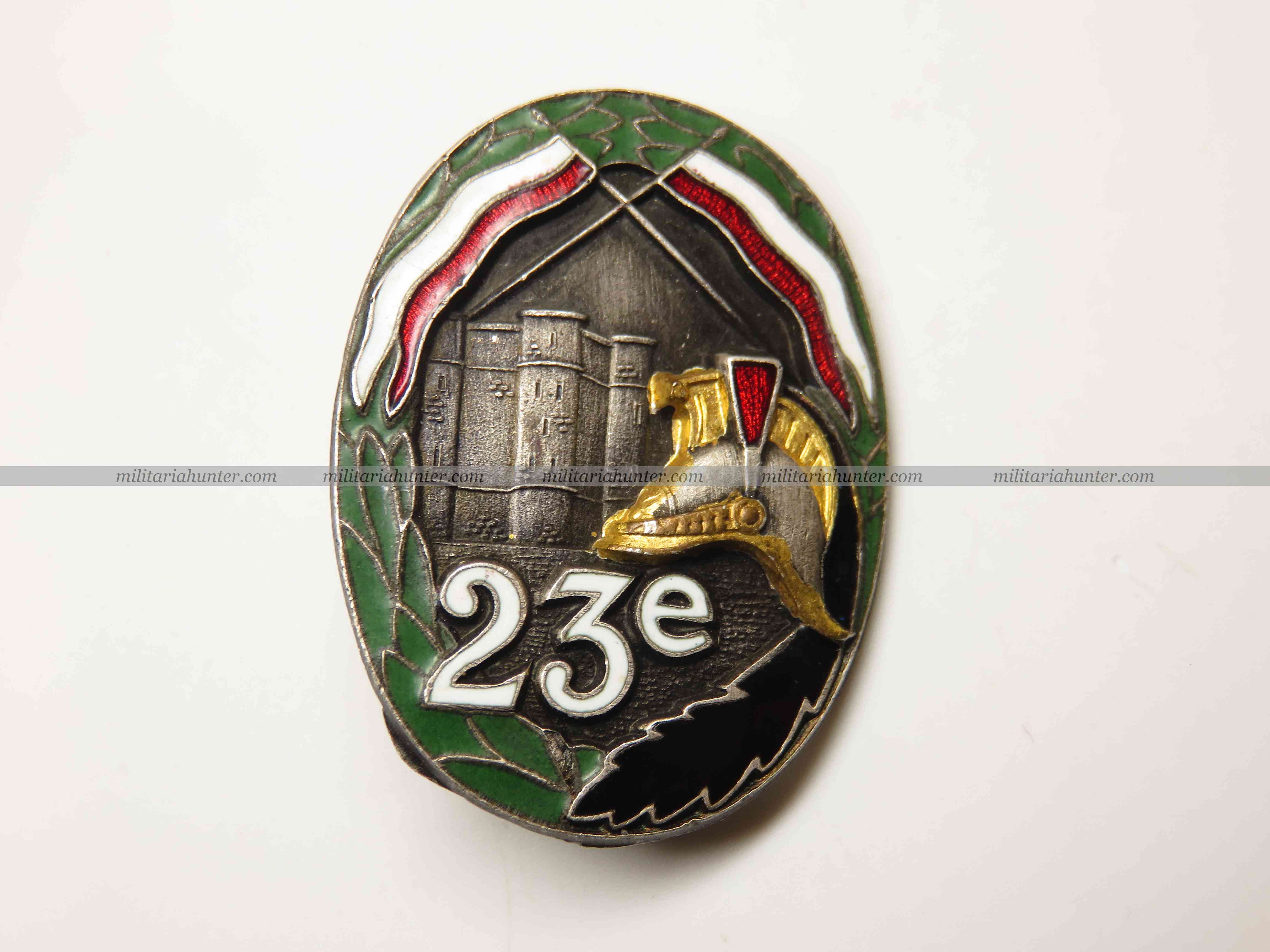militaria : 1930-1940 Insigne du 23ème régiment de Dragons