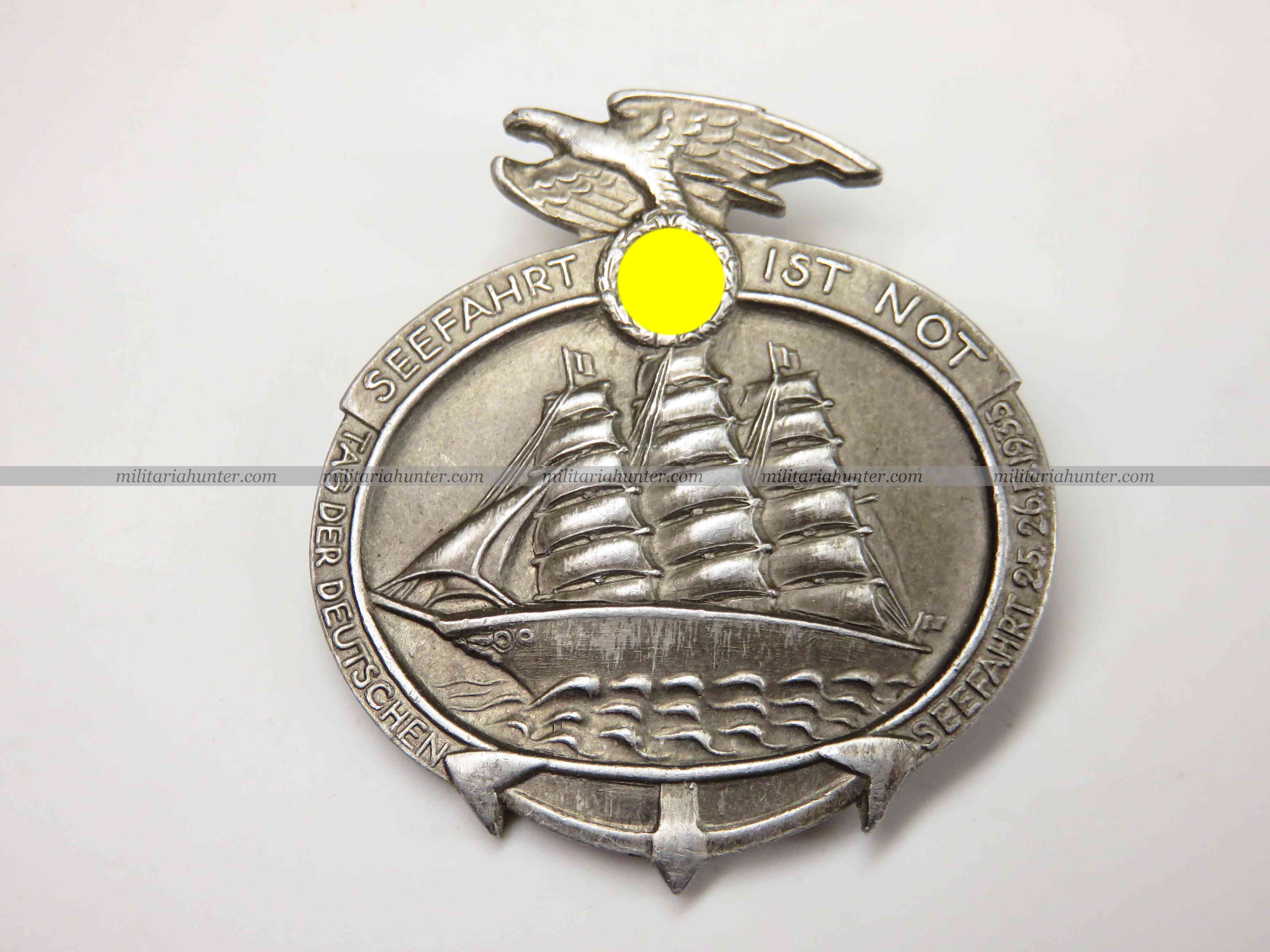 militaria : ww2 german badge 1935 Tag der deutschen Seefahrt