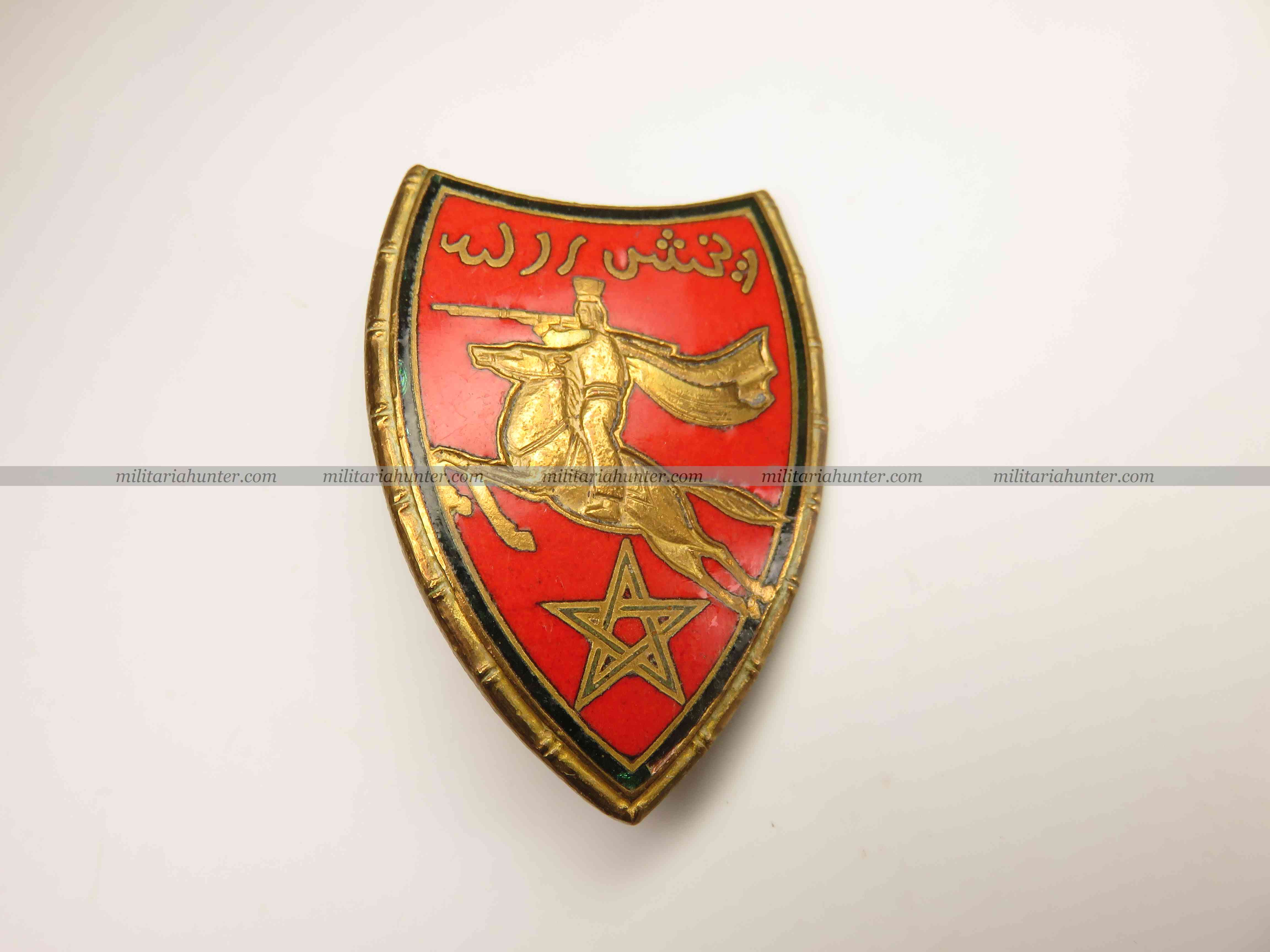 militaria : Insigne du 22e Spahis Marocains, modèle 1958