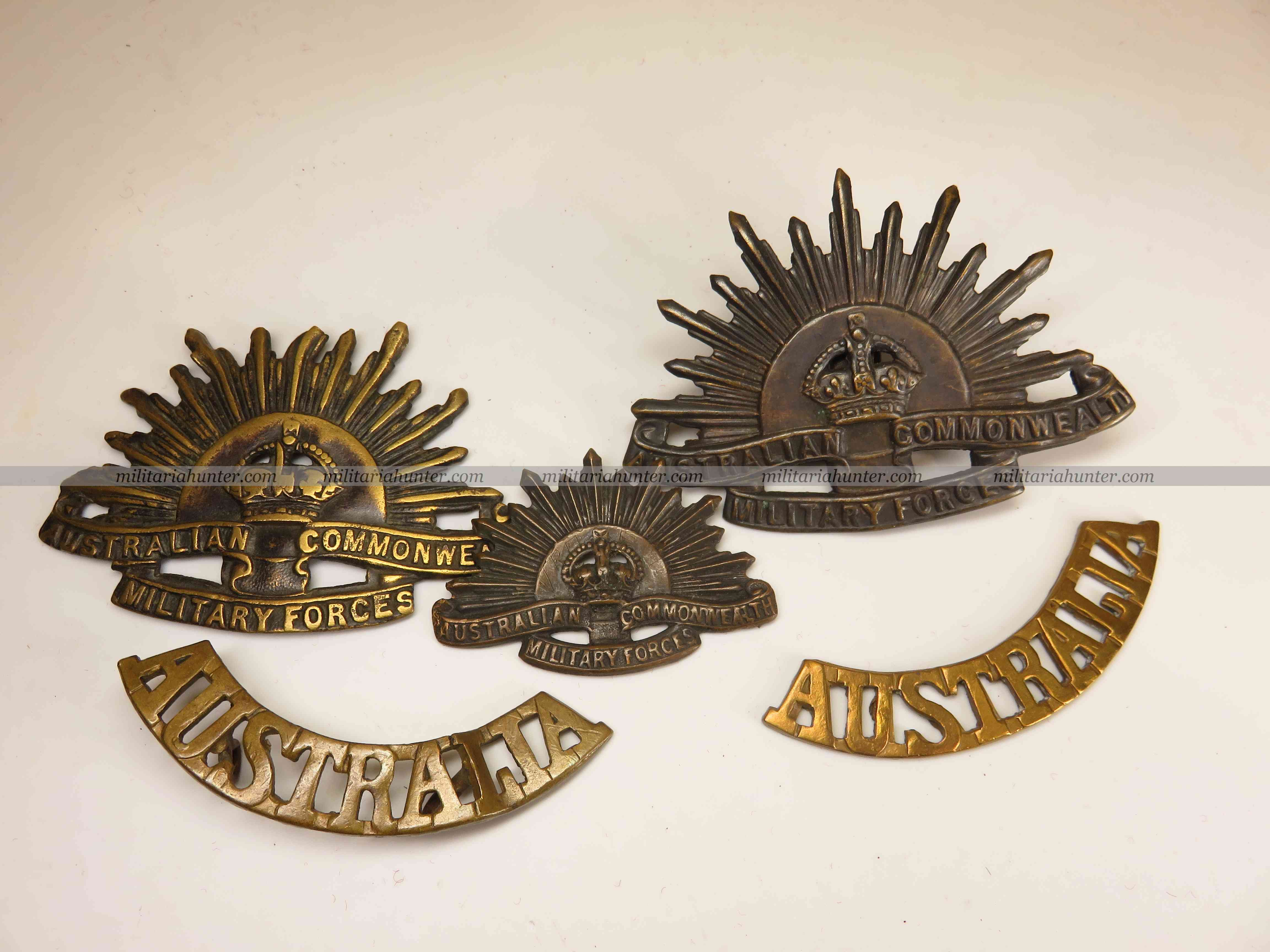militaria : ww1 Australia - insignia - insignes australiens ww1