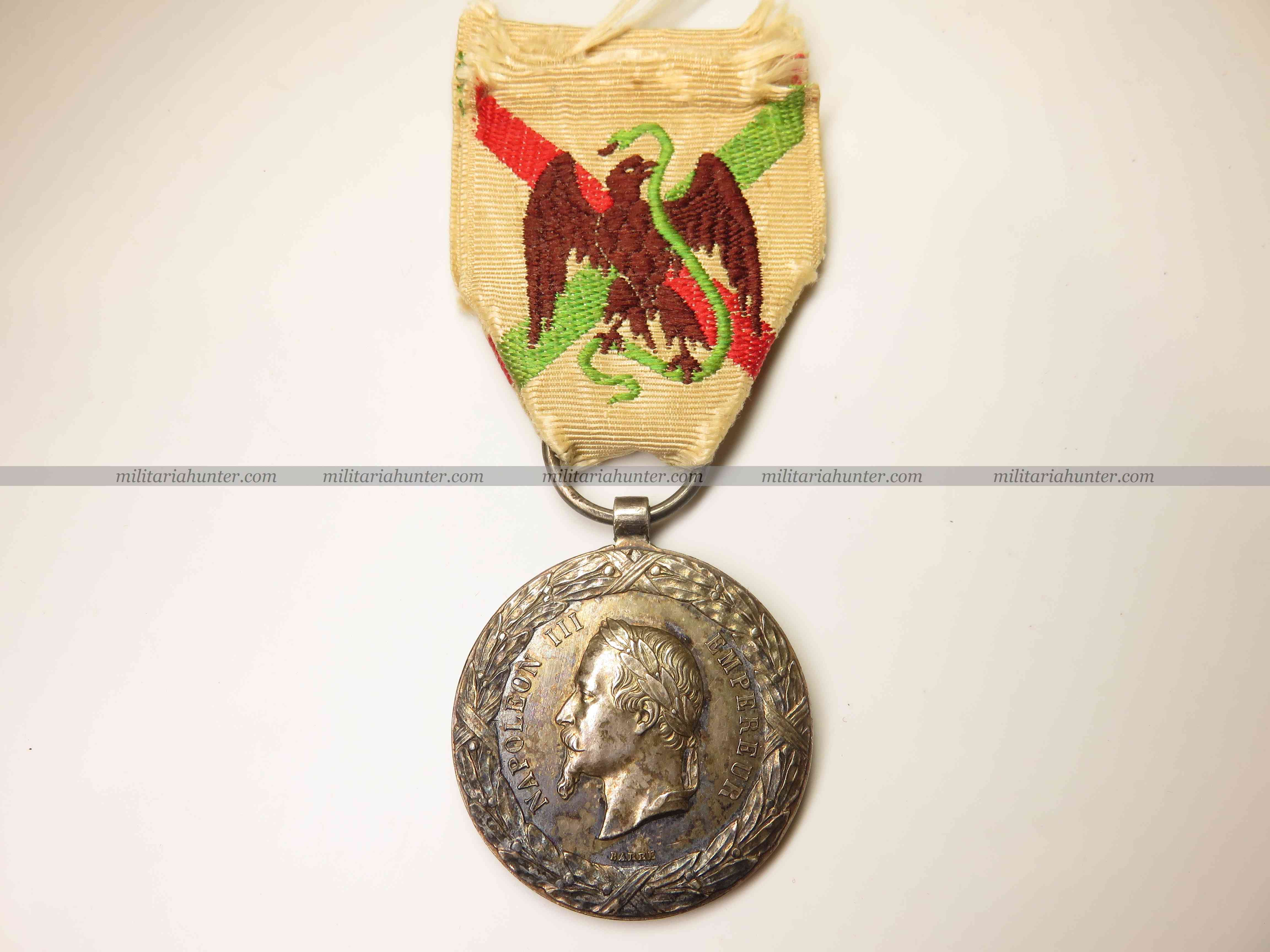 militaria : France 2nd Empire - Médaille de la campagne du Méxique