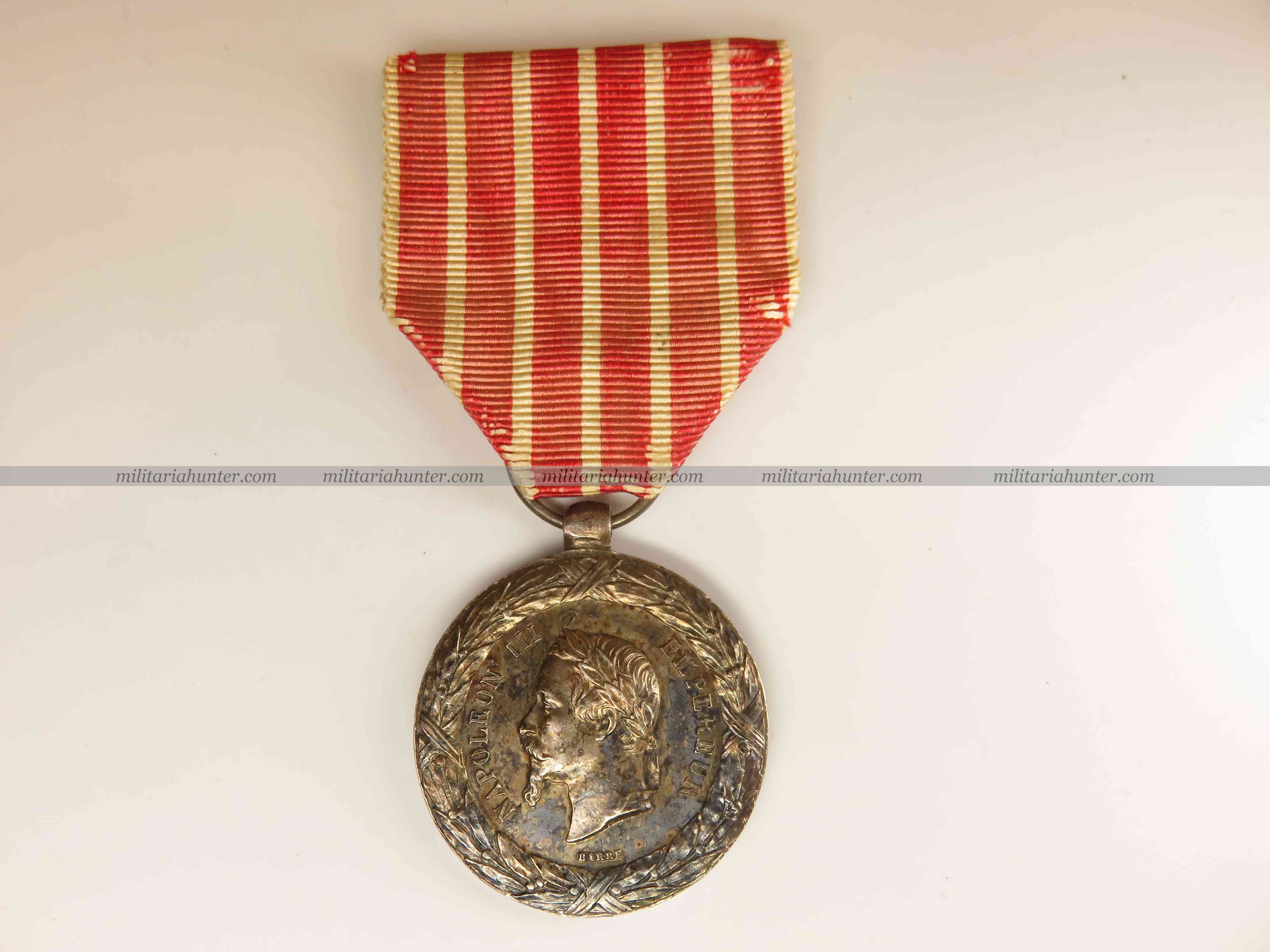 militaria : France 2nd Empire - Médaille de la campagne d'Italie 1859