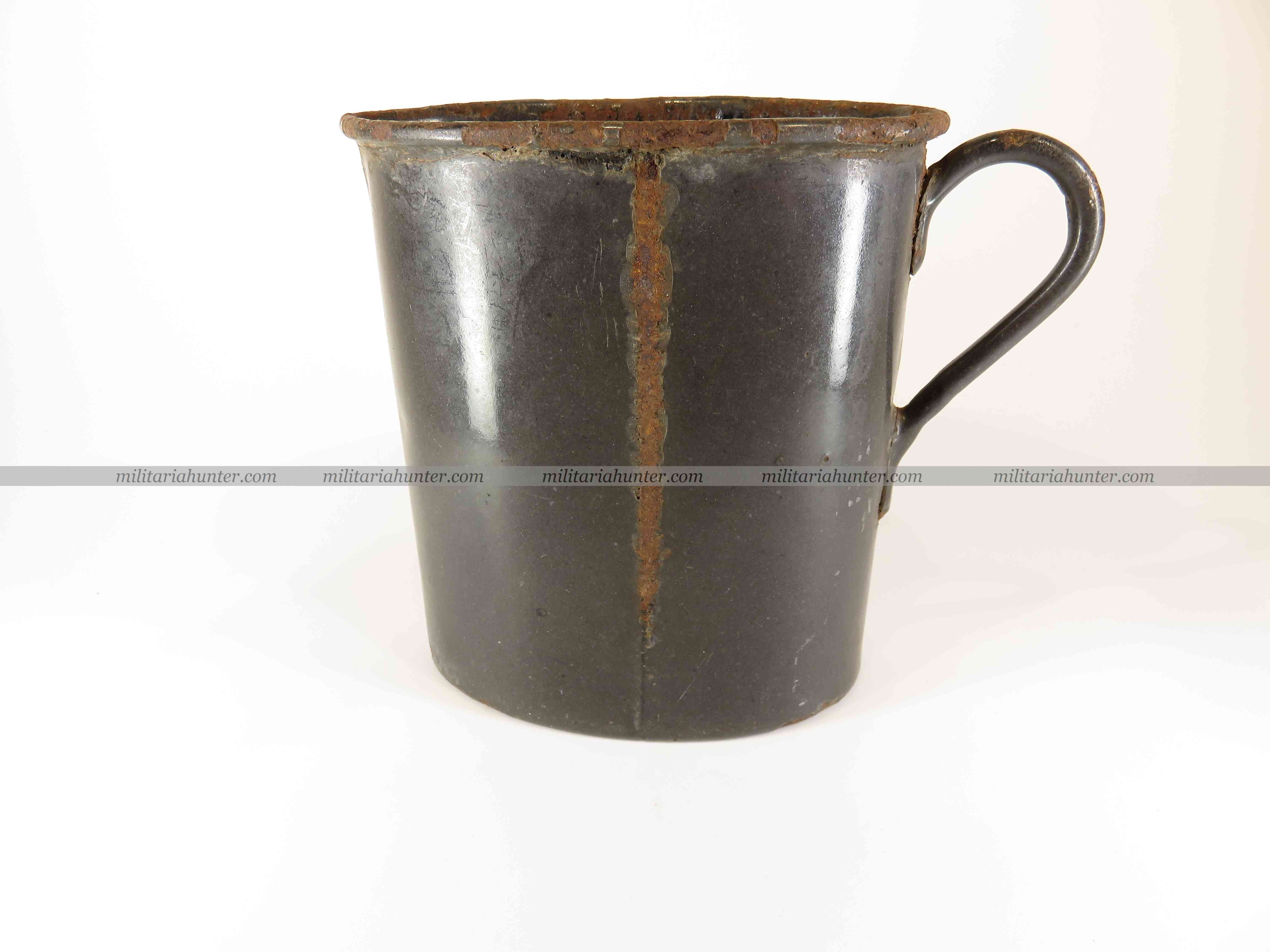 militaria : ww1 german enameled cup - quart émaillé Lamprecht 1918 allemand