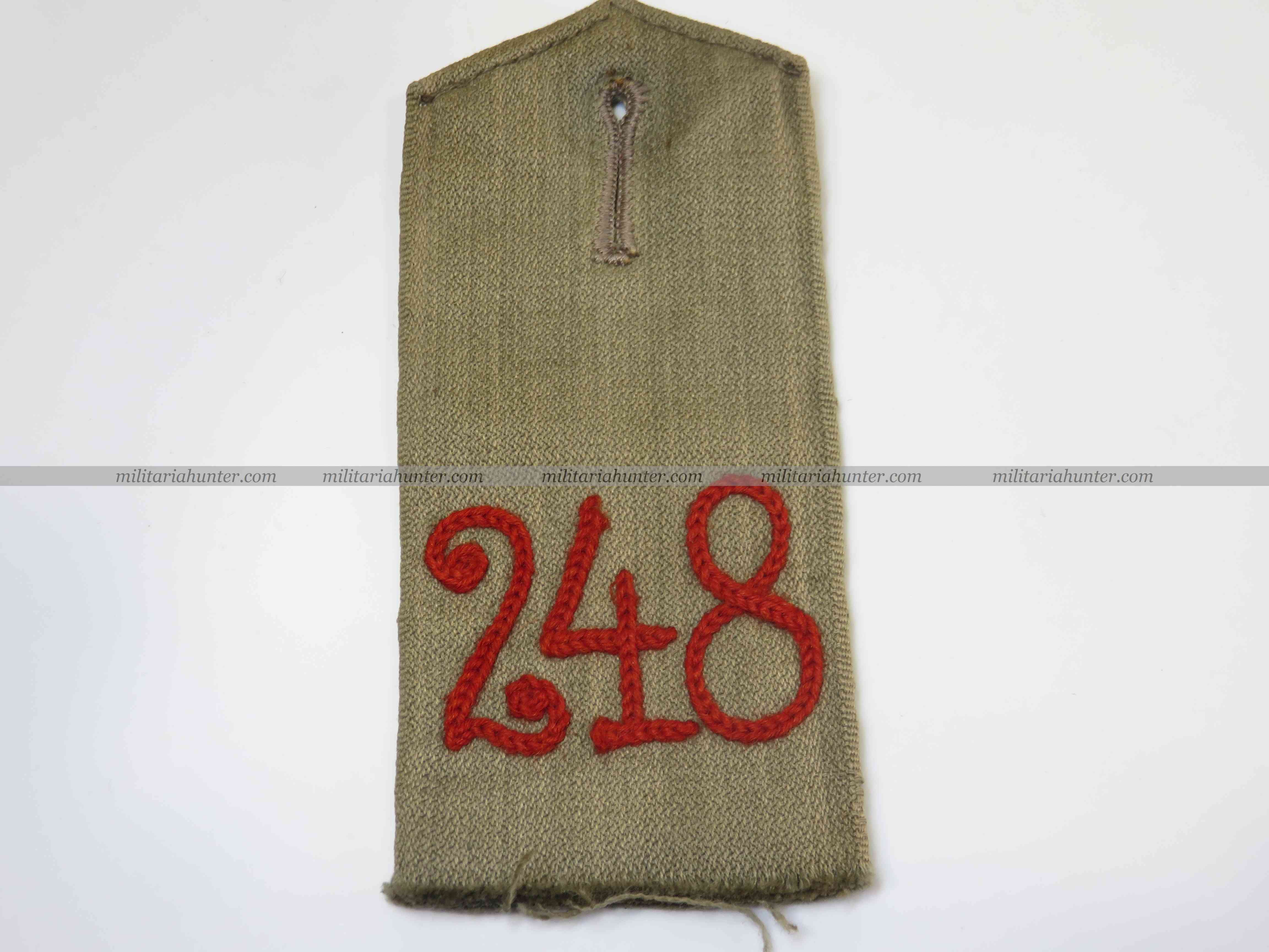 militaria : Patte d'épaule M07 simplifiée RJR 248 Wurttemberg (ref WE)