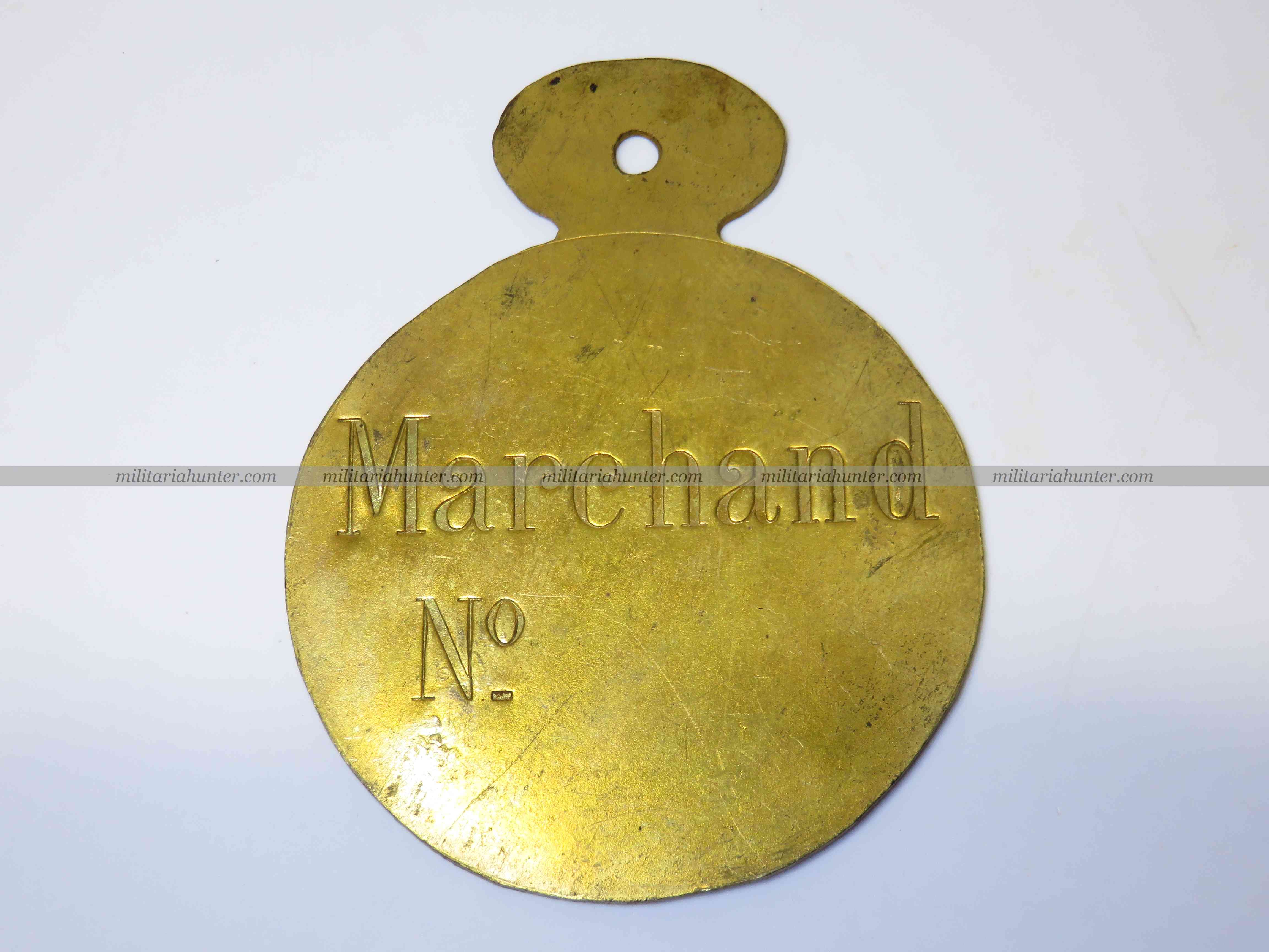 militaria : rare médaille de marchand - plaque de métier - IIIe République