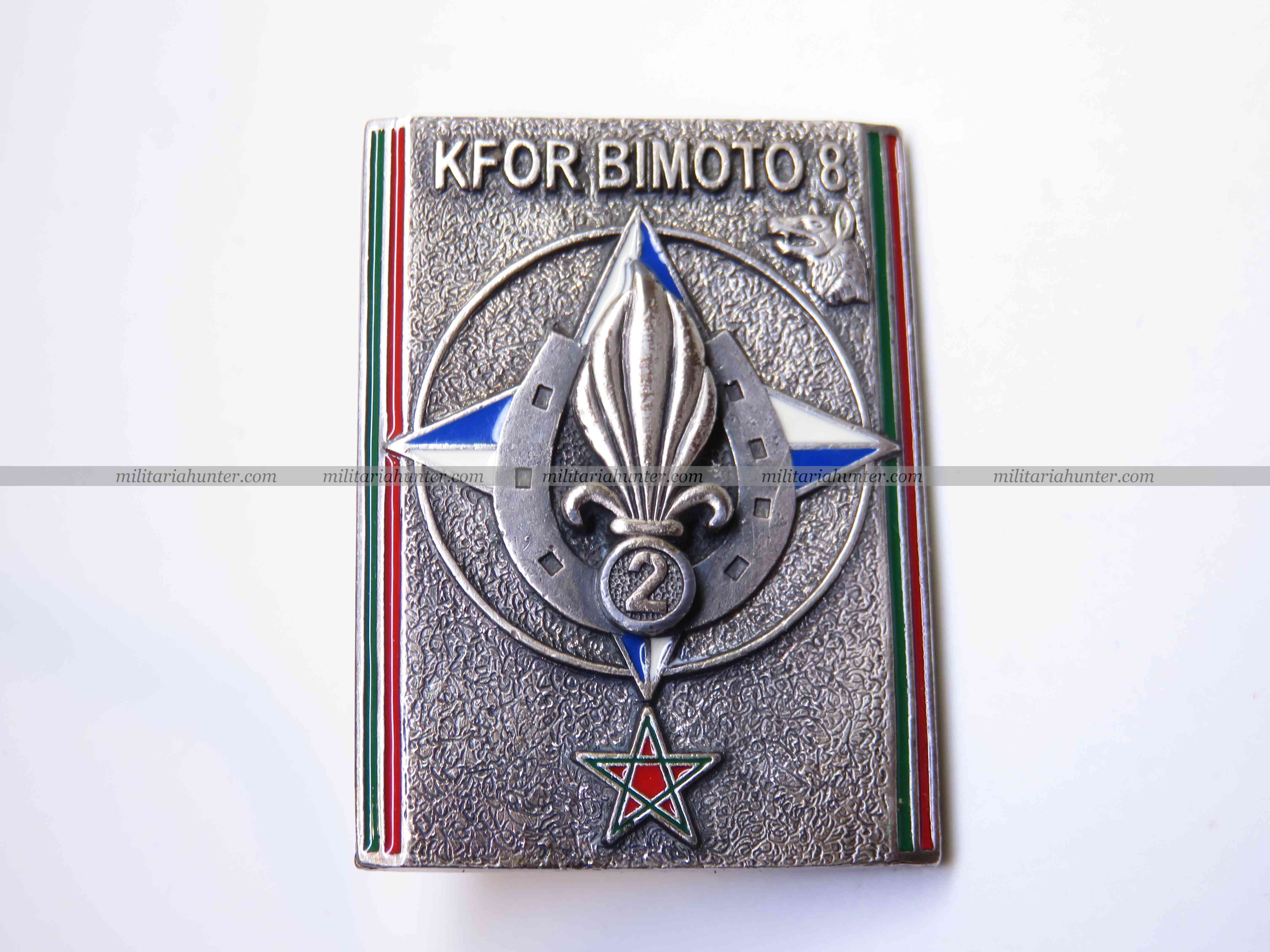 militaria : Insigne KFOR 2e REI peloton cynophile Kosovo
