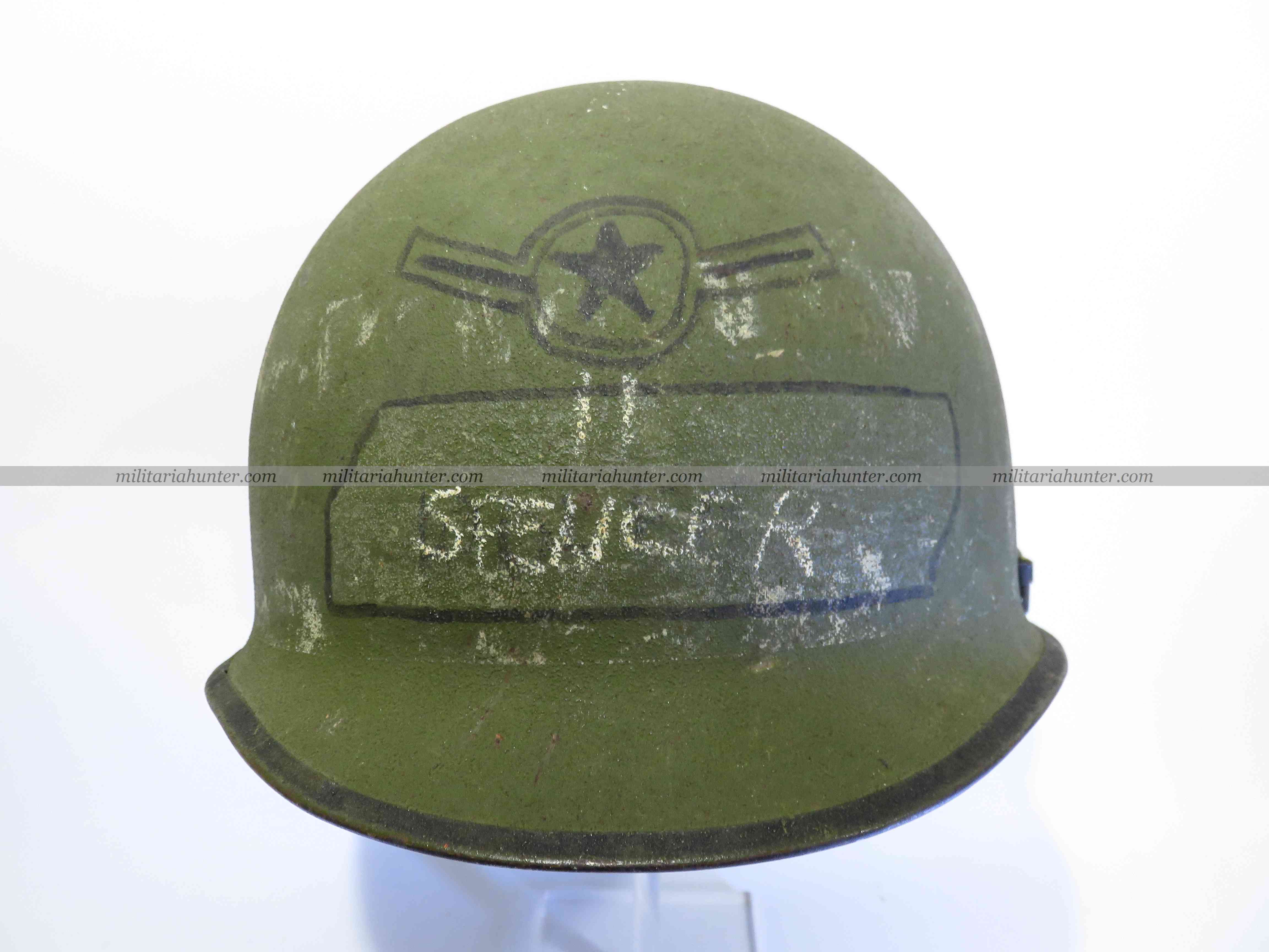 militaria : Vietnam M1 Helmet named with pop art - Casque US Vietnam nominatif