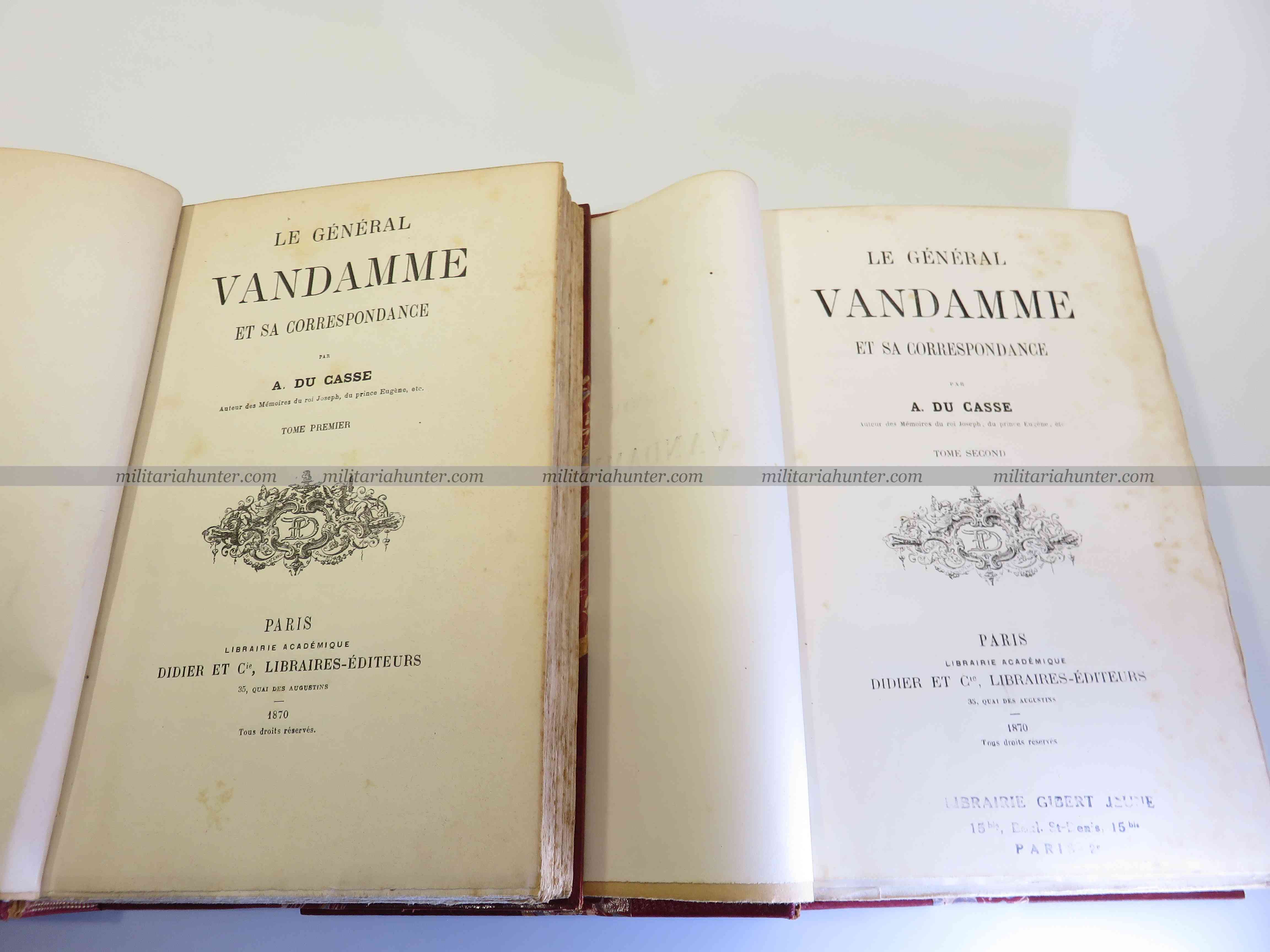 militaria : Livre Le Général Vandamme et sa correspondance - A. du Casse - 1870