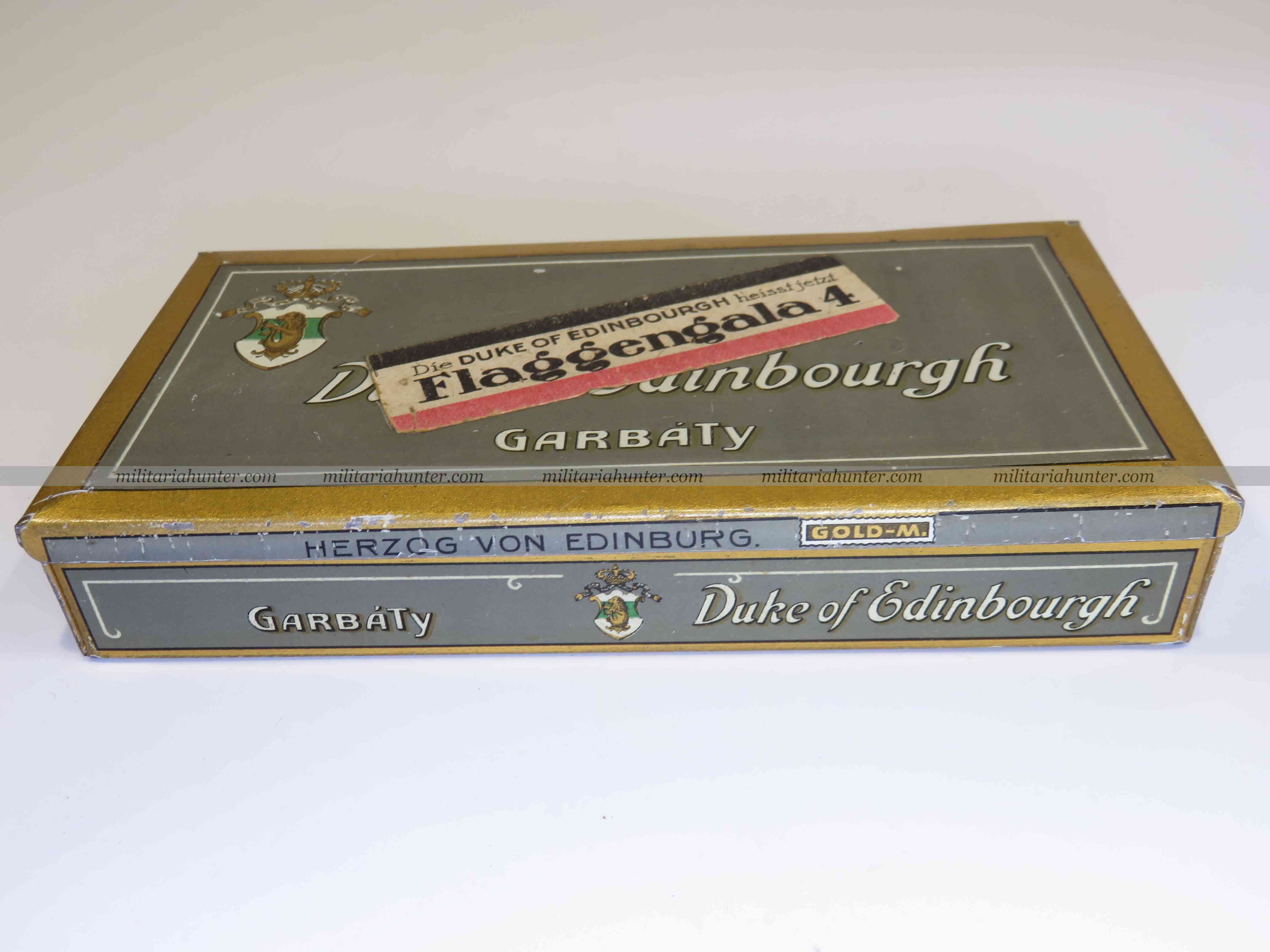 militaria : Boîte de cigarettes Garbaty Duke of Edinbourgh / Flaggengala
