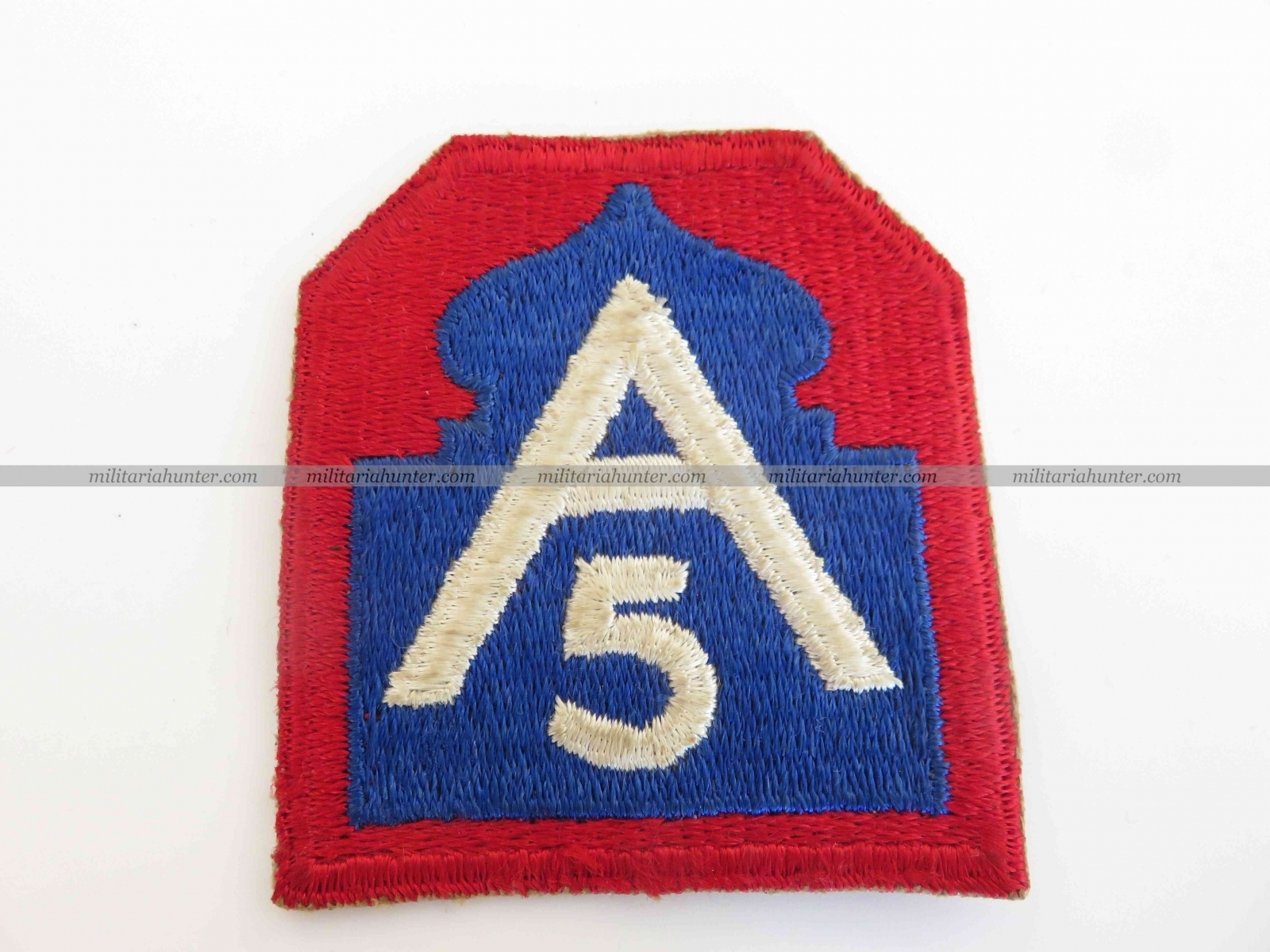 militaria : 5th Army patch - post war made