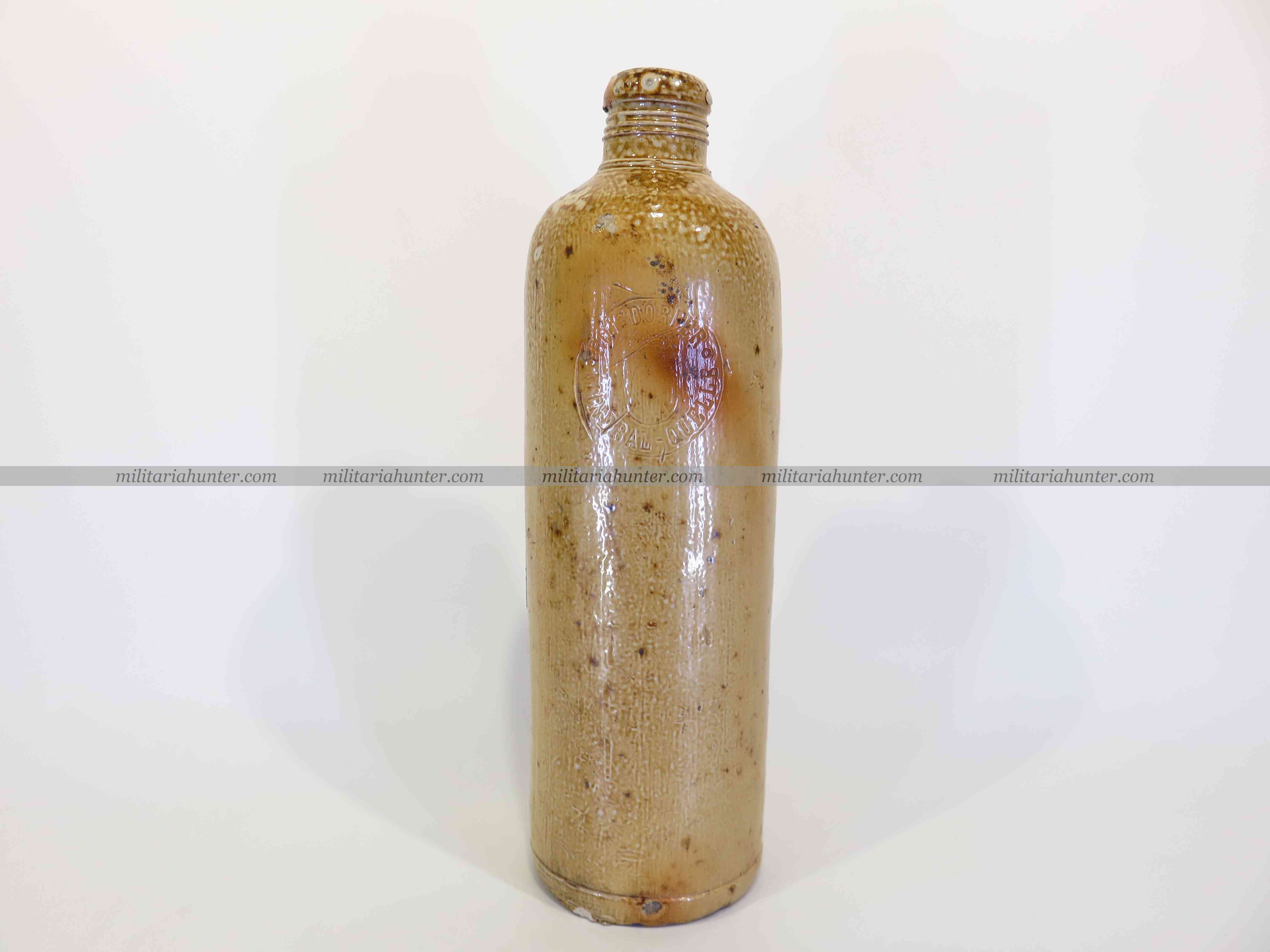 militaria : ww1 Bouteille allemande d'eau minérale en grès - german water bottle
