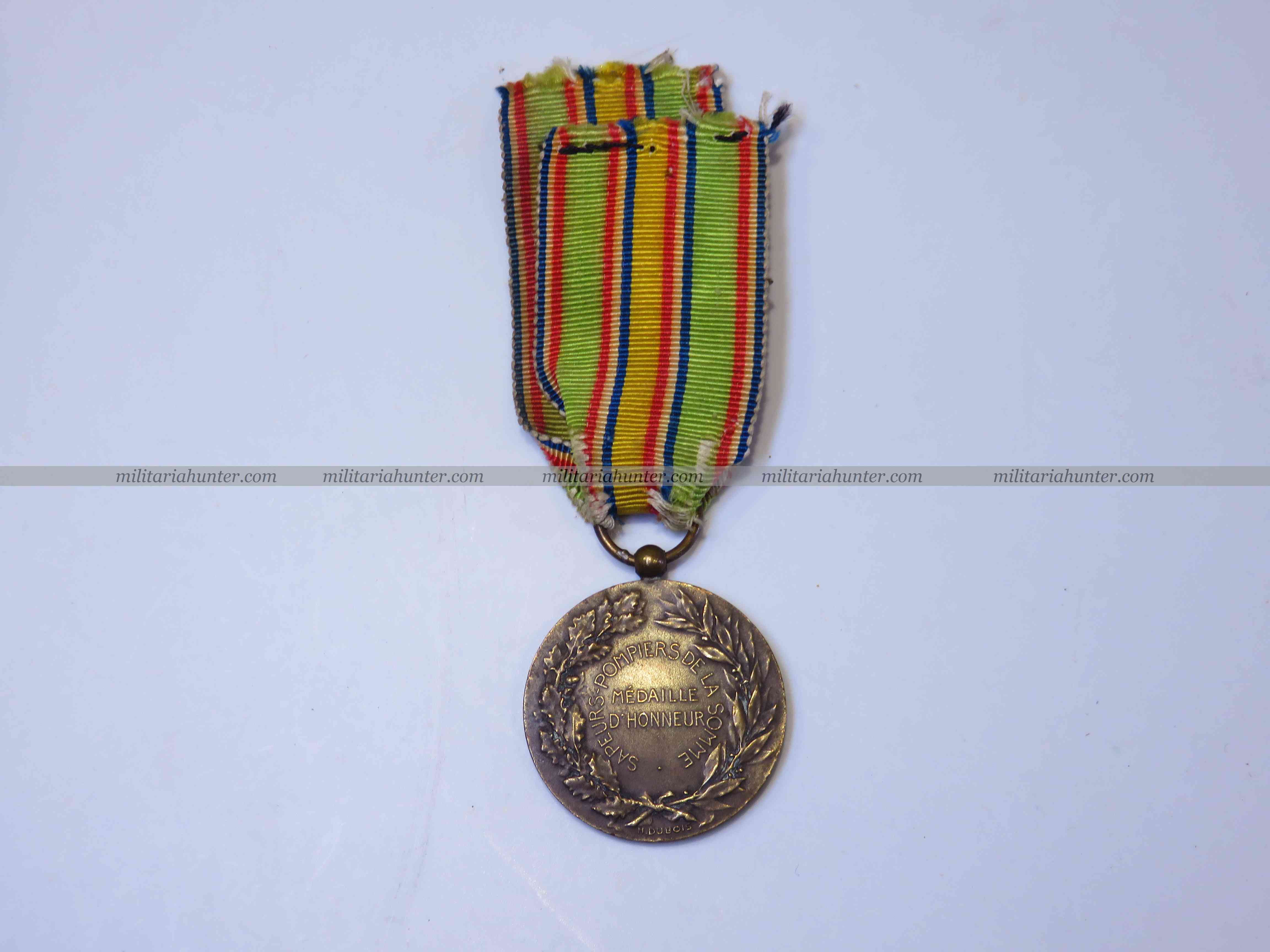 militaria : Médaille d'honneur des Sapeurs Pompiers de la Somme