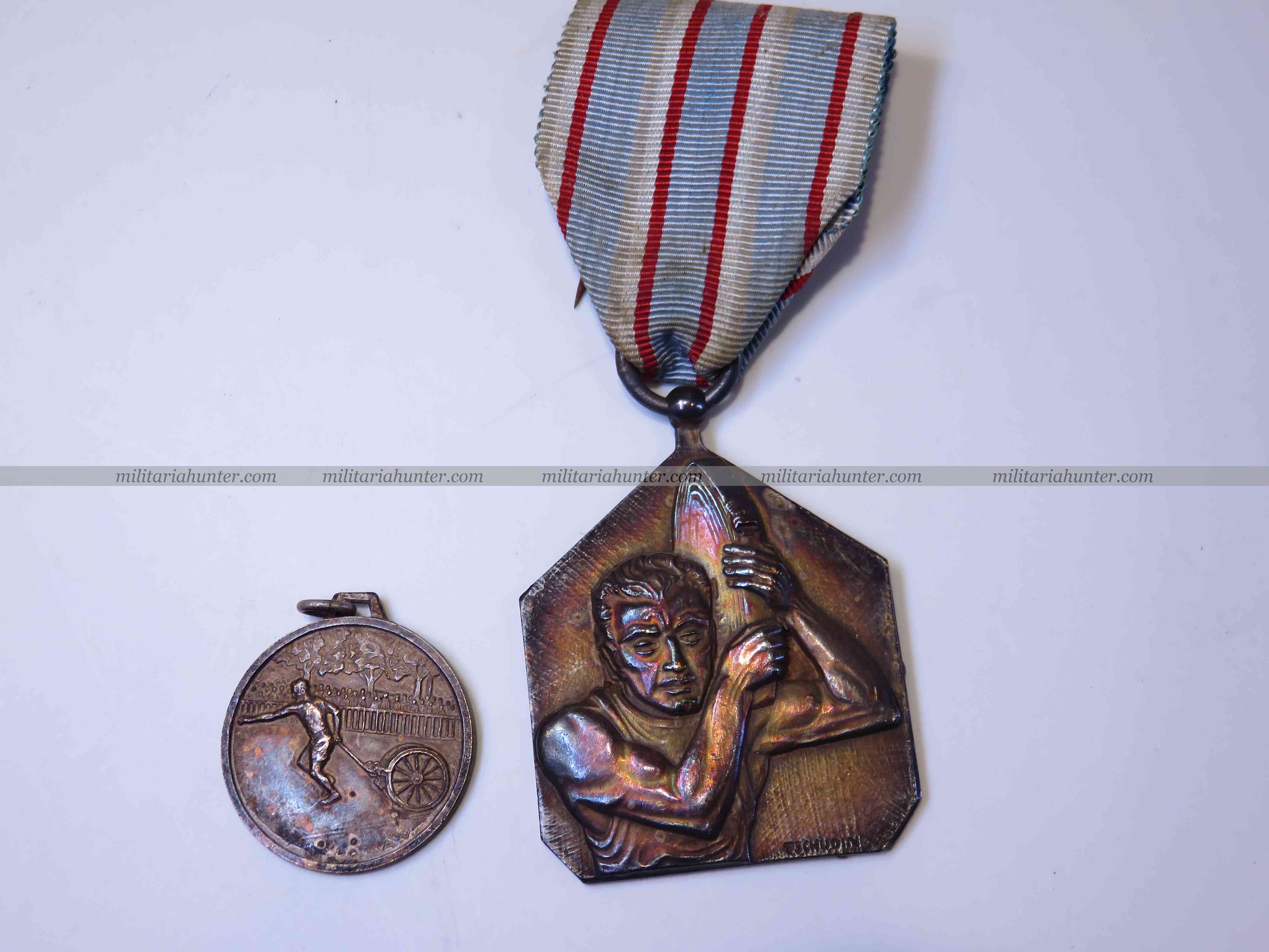 militaria : Médailles de Parcours sportif de sapeur pompier