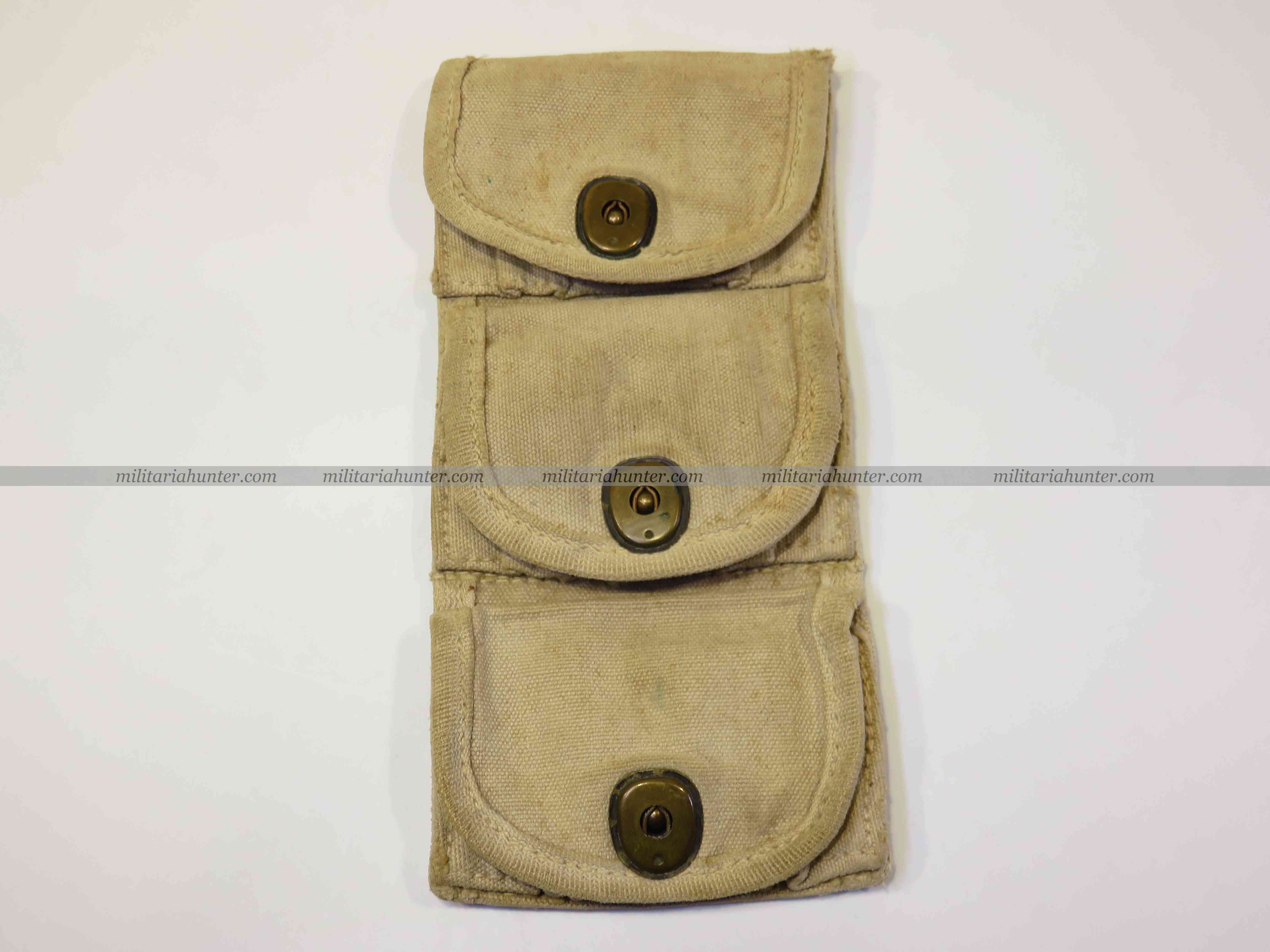militaria : ww1 US cartridge pouch with unit stencil