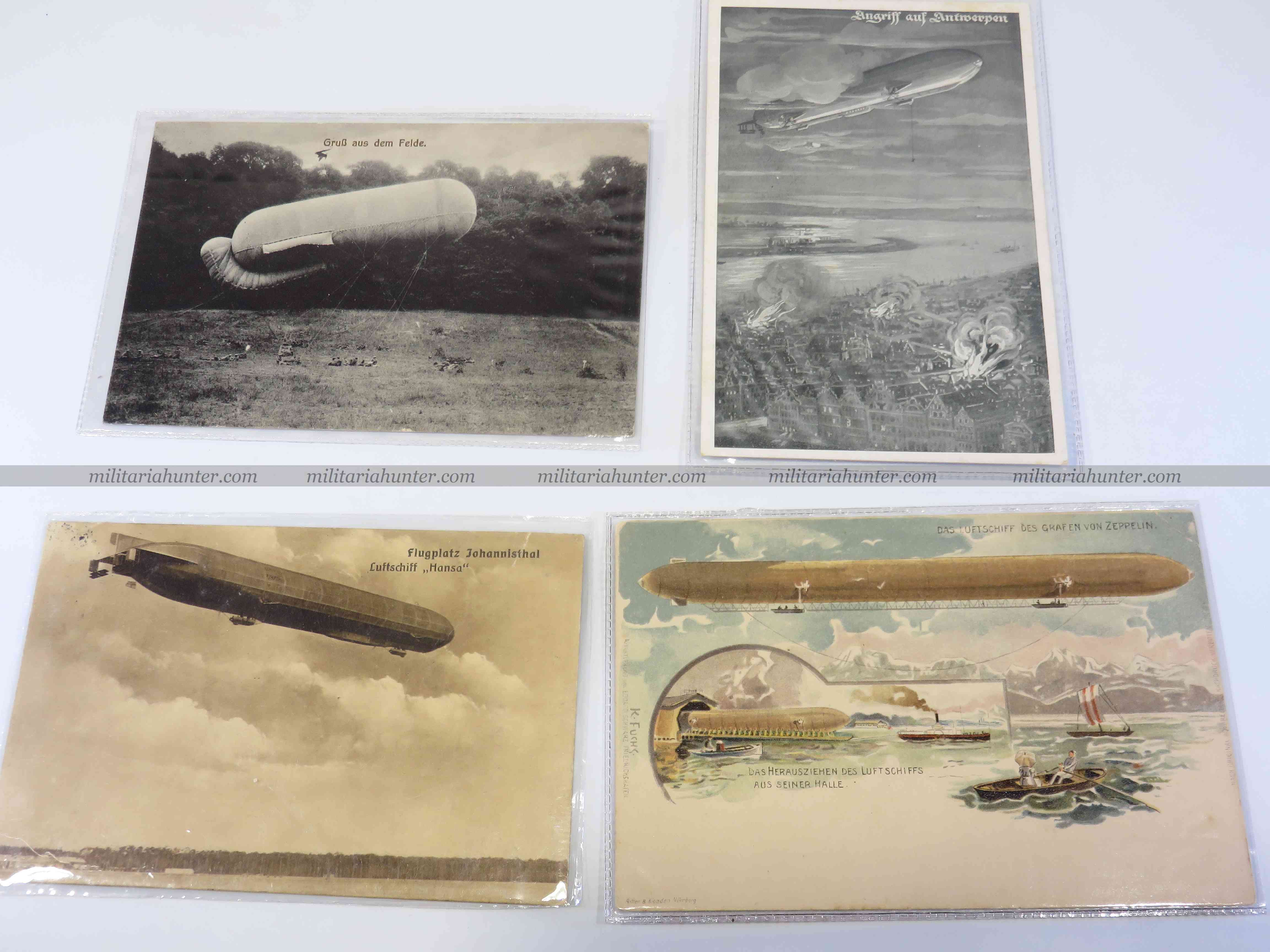 Militaria Hunter   Achat Vente Estimation Militaria ww1 ww2 ww1 postcards Zeppelin Luftschiffer cartes postales Postkarten