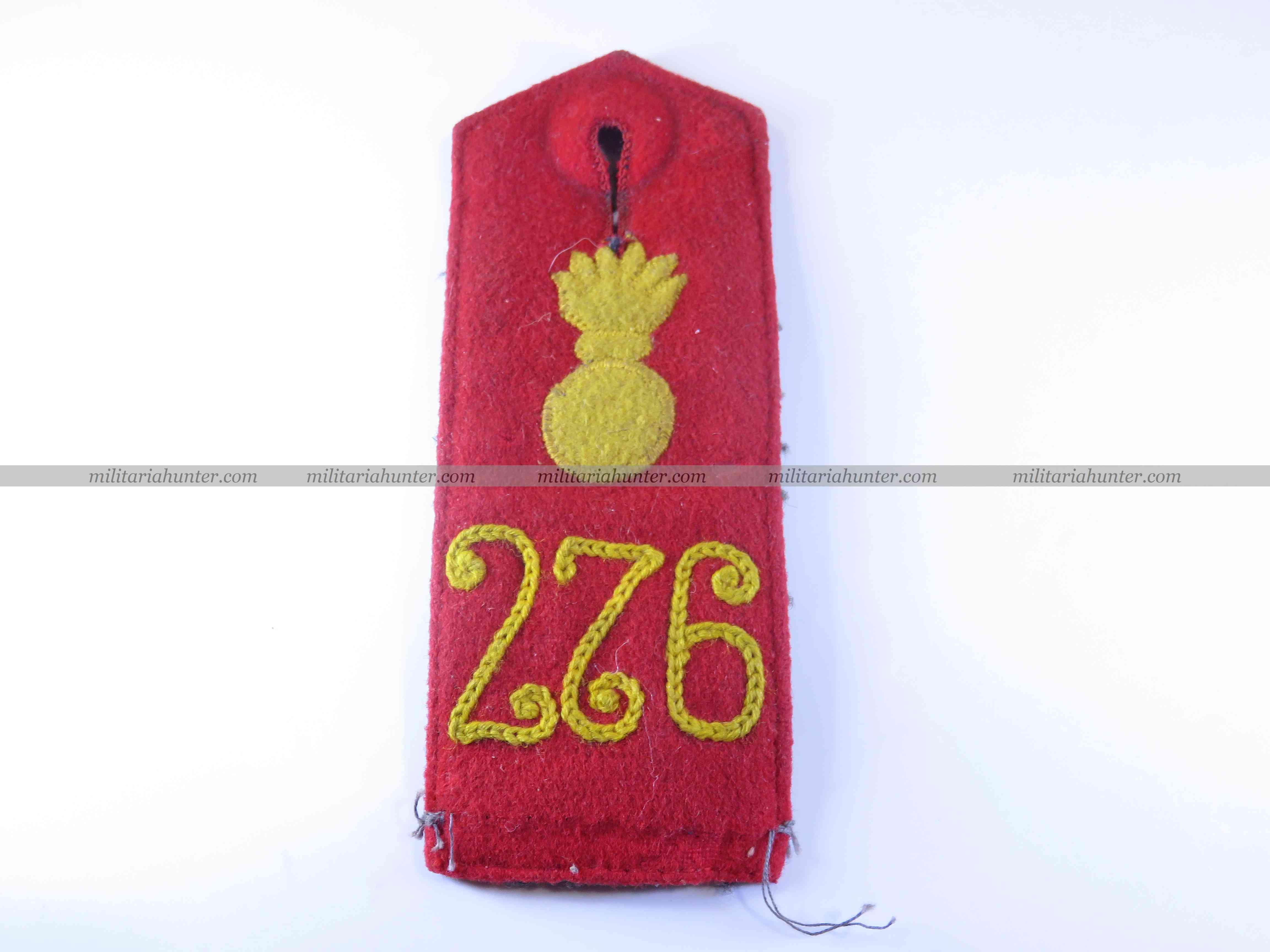militaria : Patte d'épaule M15 du FAR 276 - Feld Artillerie Regiment