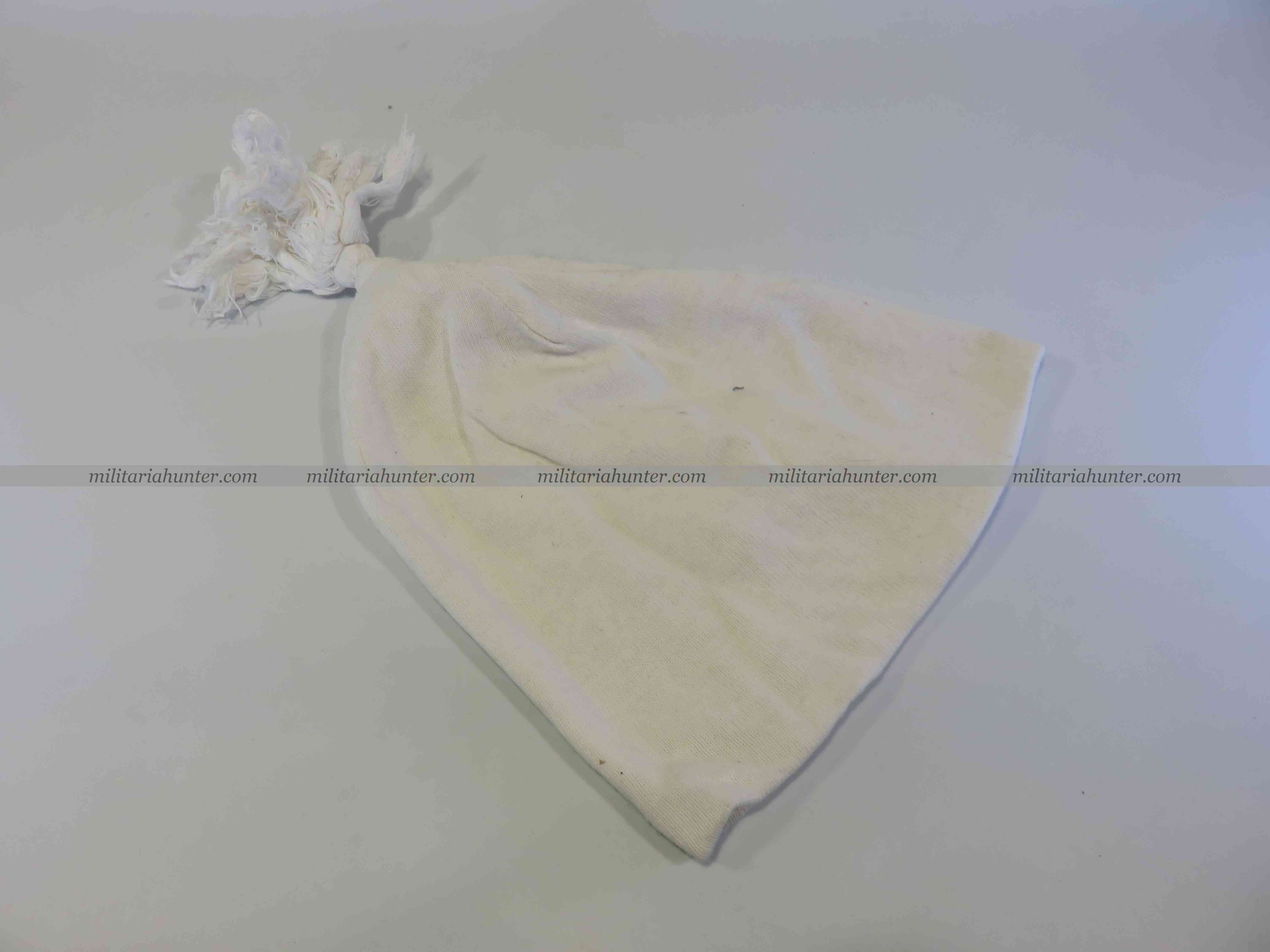 militaria : Bonnet de nuit en coton - ww1 french night cap