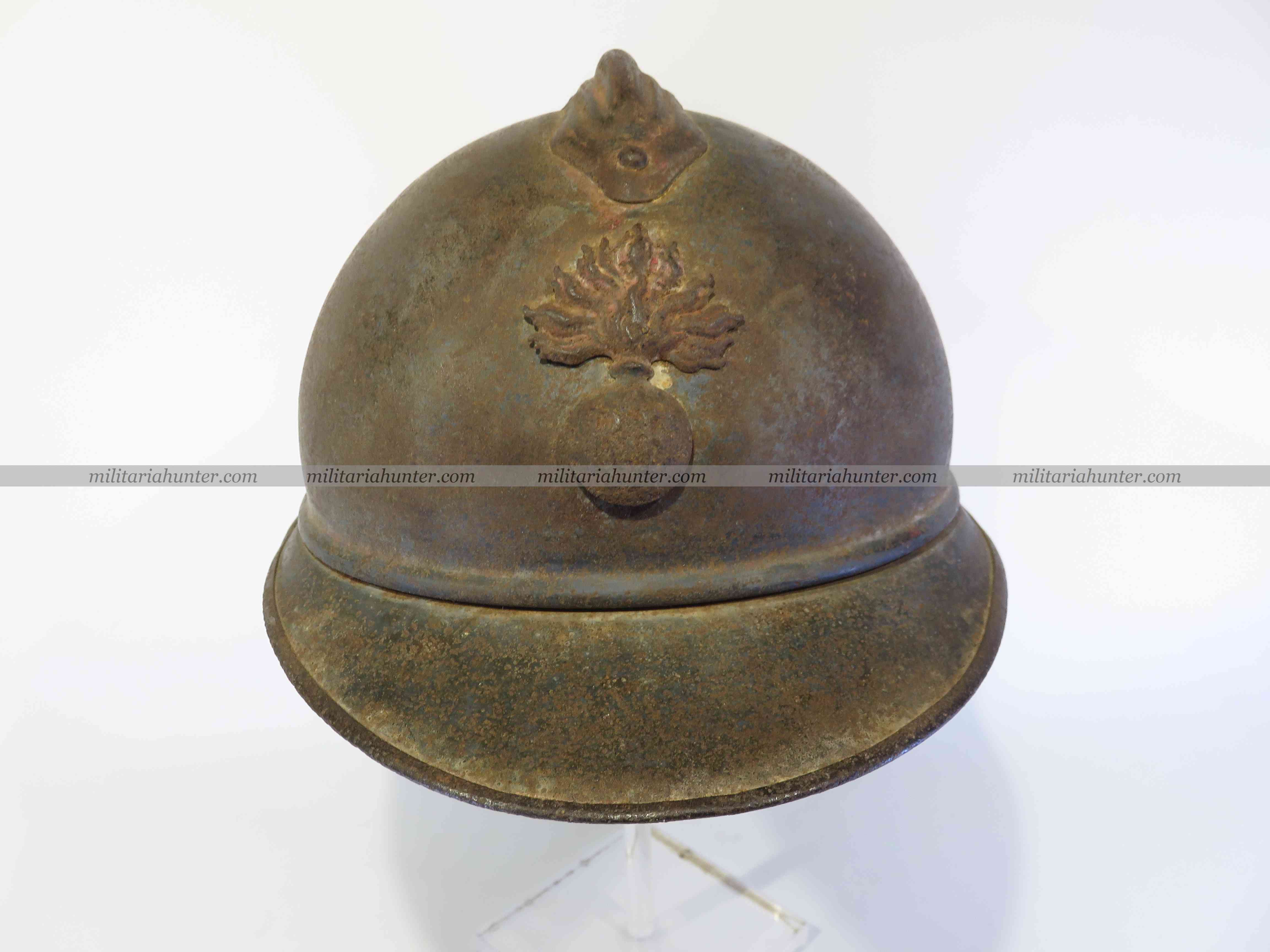 militaria : Casque Adrian Mle 1915 - bleu horizon - ww1 french helmet