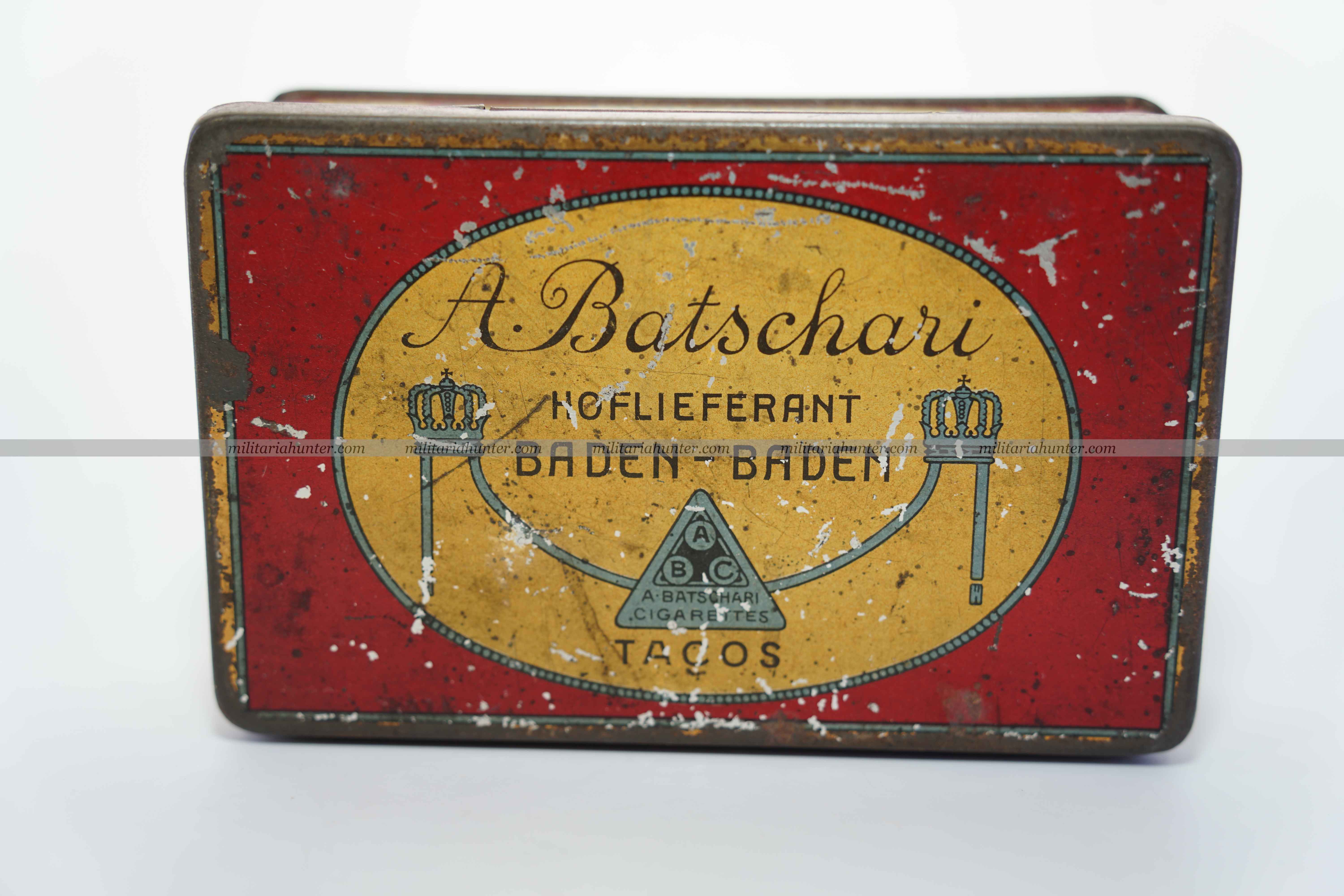militaria : Boîtes de cigarettes Batschari rouge - ww1 german cigarettes box
