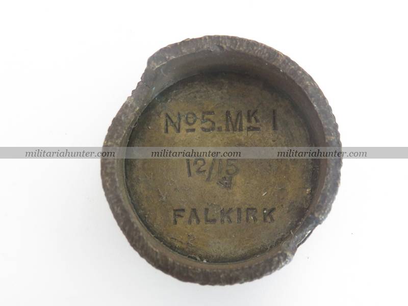 militaria : ww1 Mills grenade brass base plug 1915