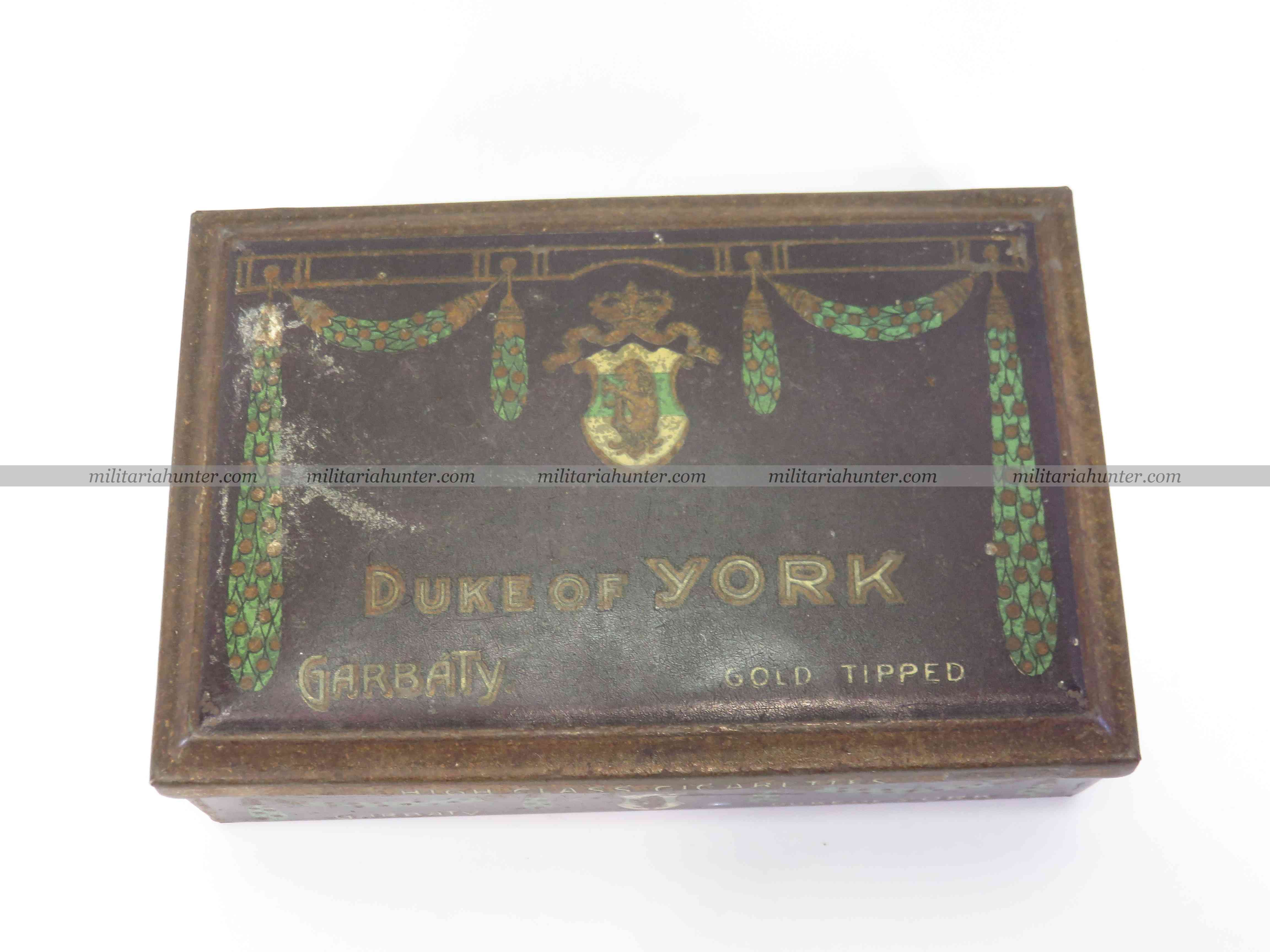 militaria : ww1 german Garbaty Duke of York cigarettes box - boîte Duke of York