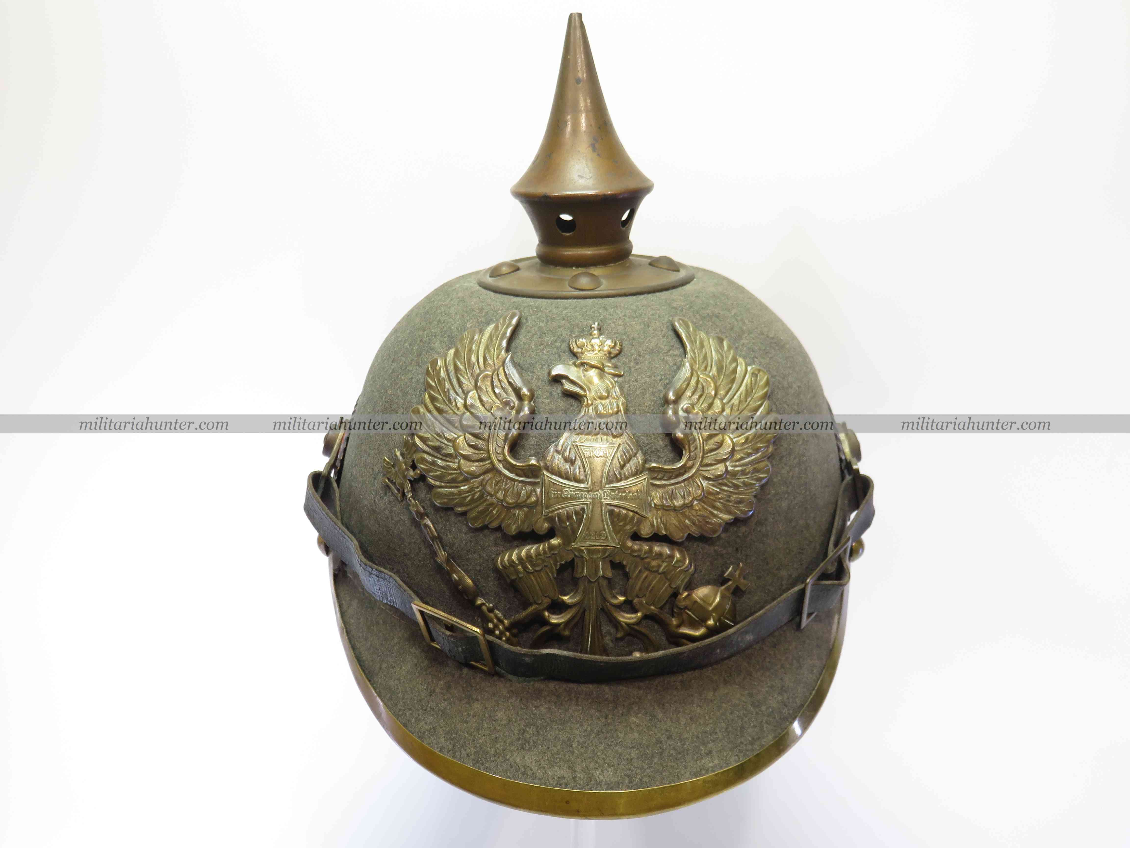 militaria : WW1 german felt spiked helmet - casque à pointe en feutre Réserviste