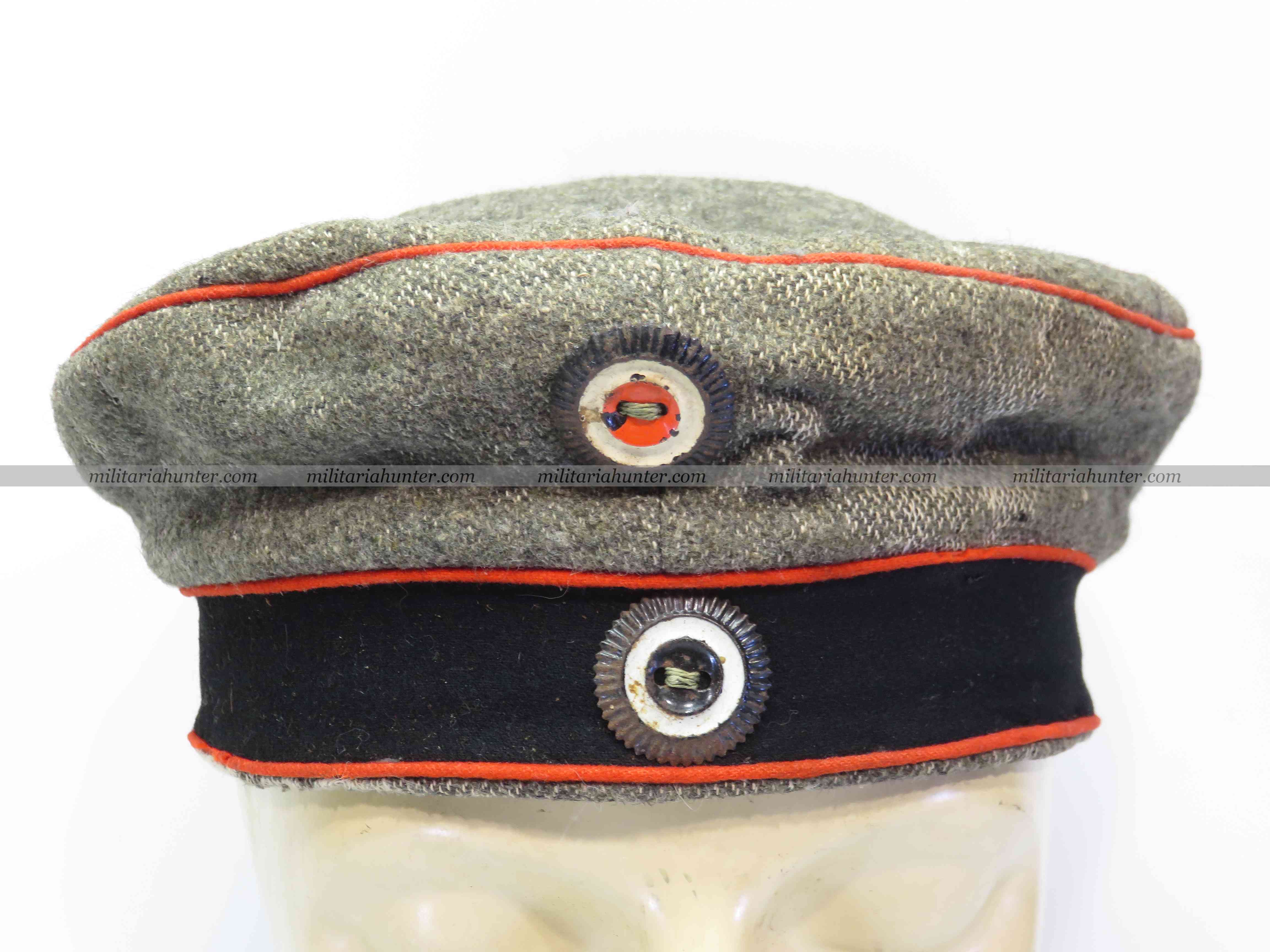 militaria : Mütze felgrau Pionier Artillerie - bonnet allemand - ww1 german field cap