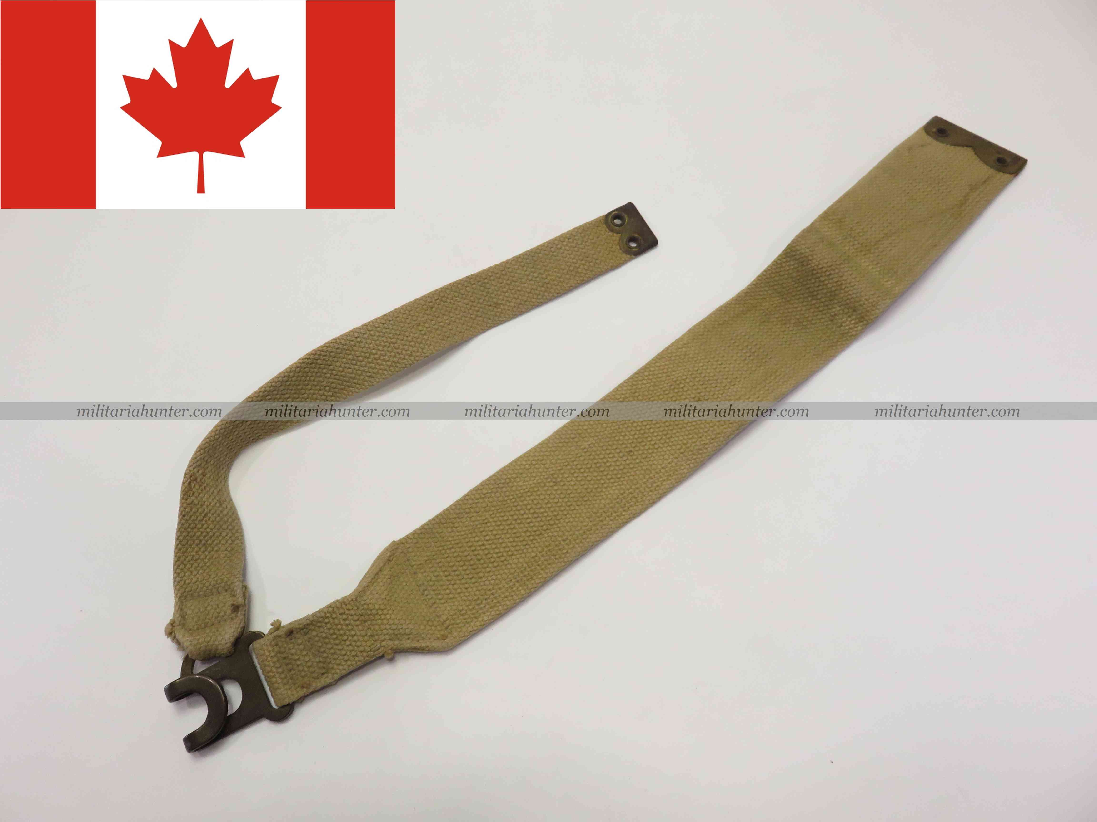 militaria : WW2 Canada bretelle à crochet Haversack strap côté droit