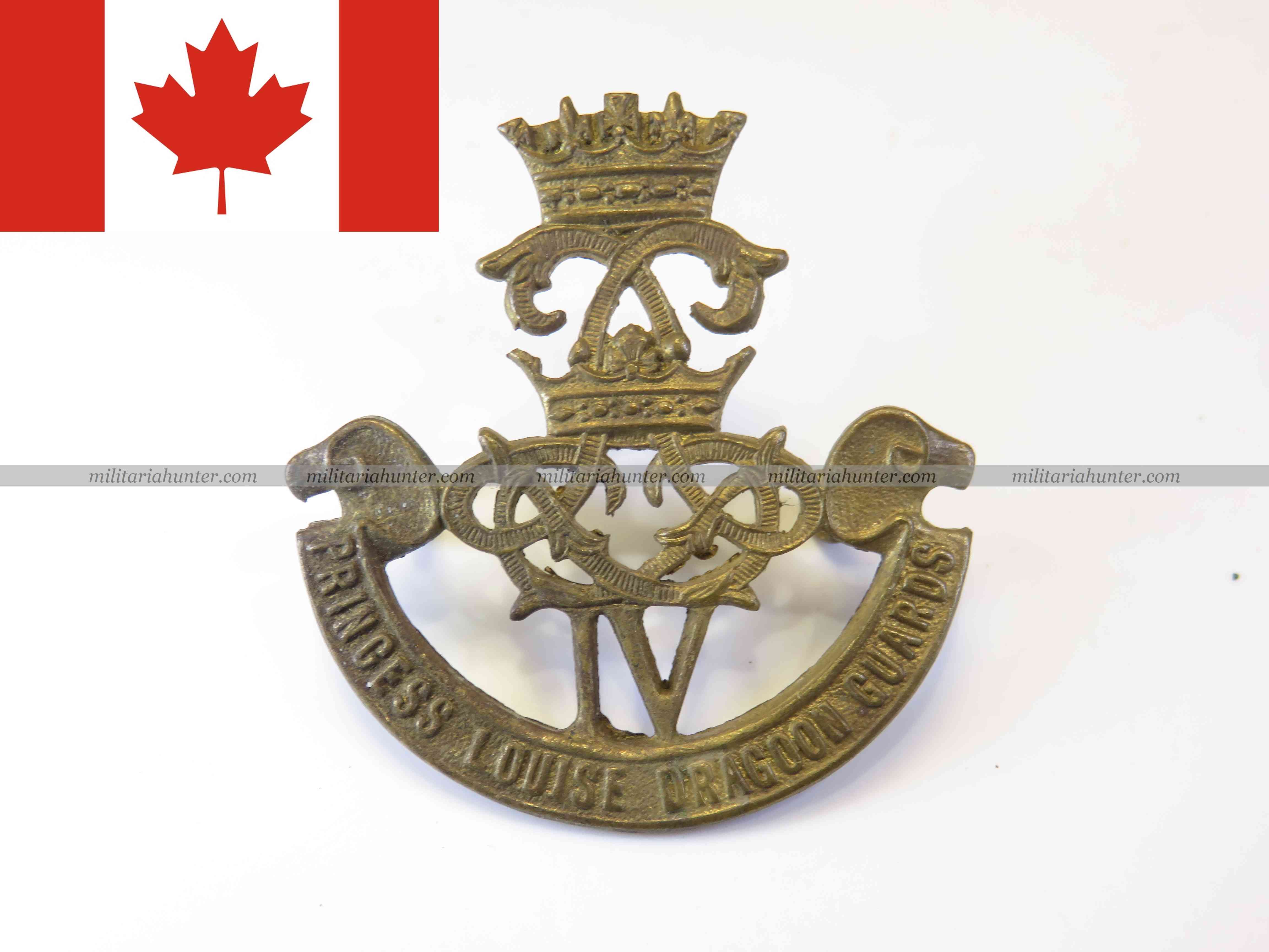 militaria : ww2 canada Princess Louise Dragoon Guards cap badge