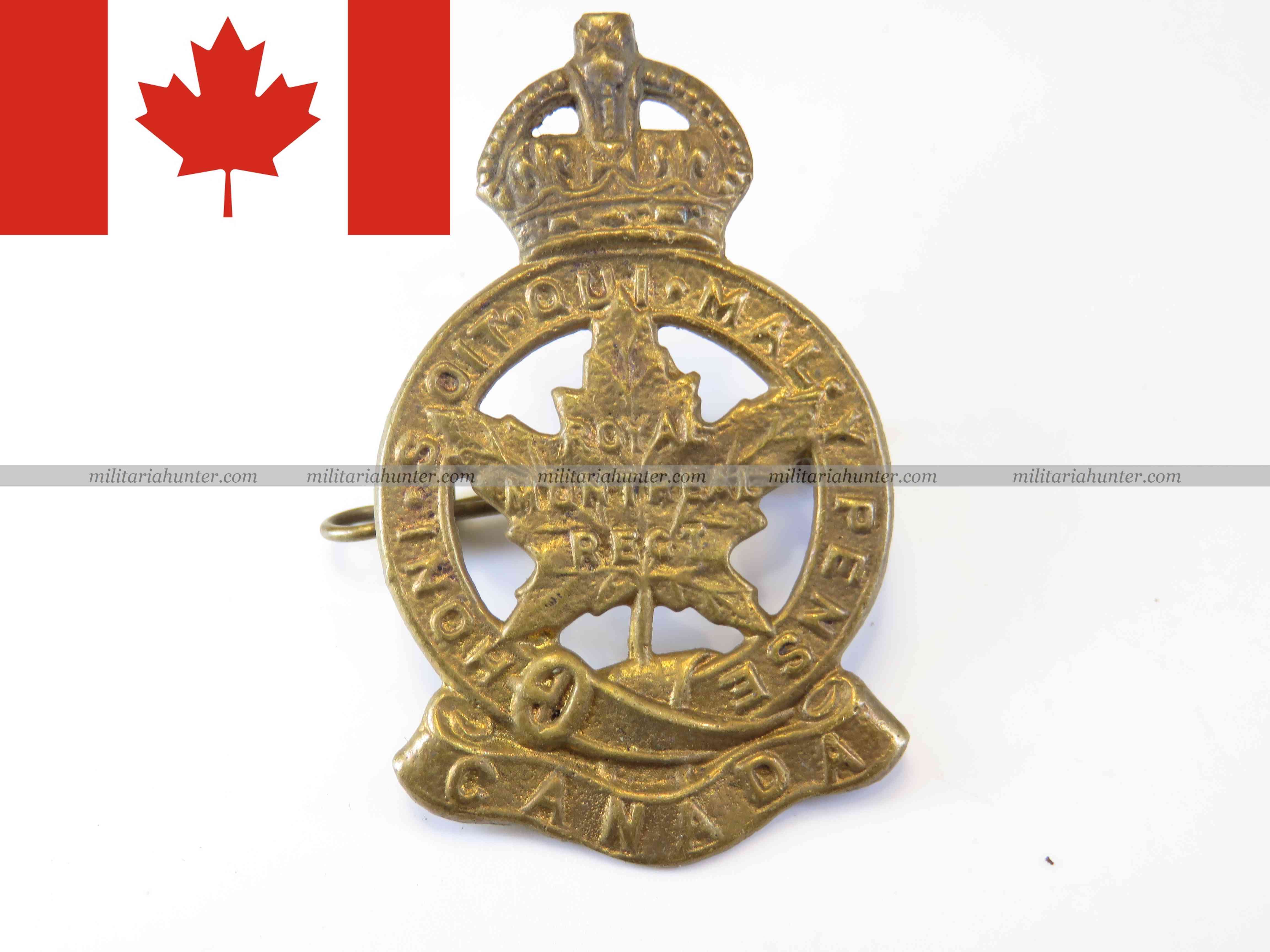 militaria : WW2 Canada Royal Montreal Regiment badge