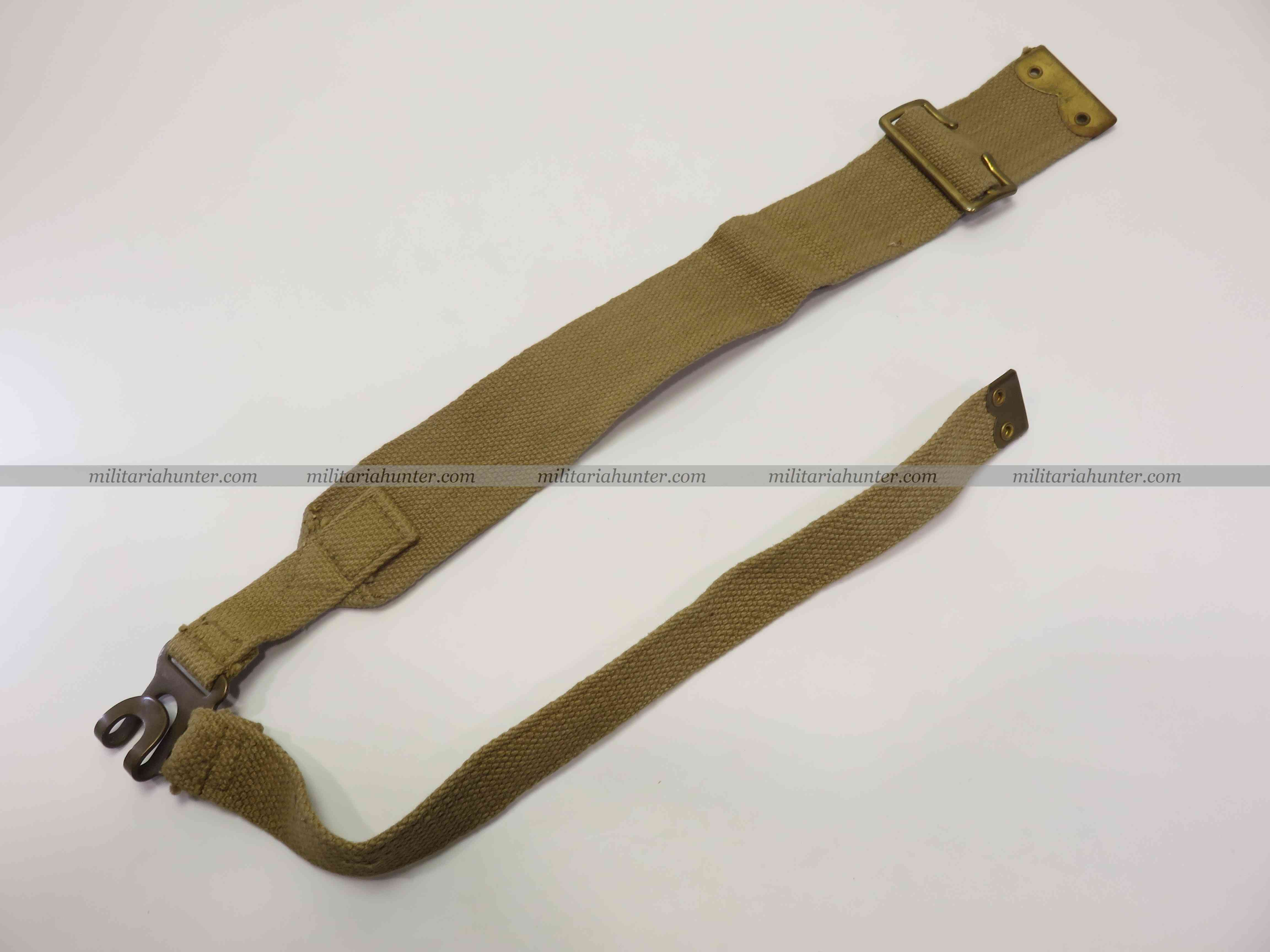 militaria : WW2 bretelle anglaise à crochet Haversack strap côté gauche