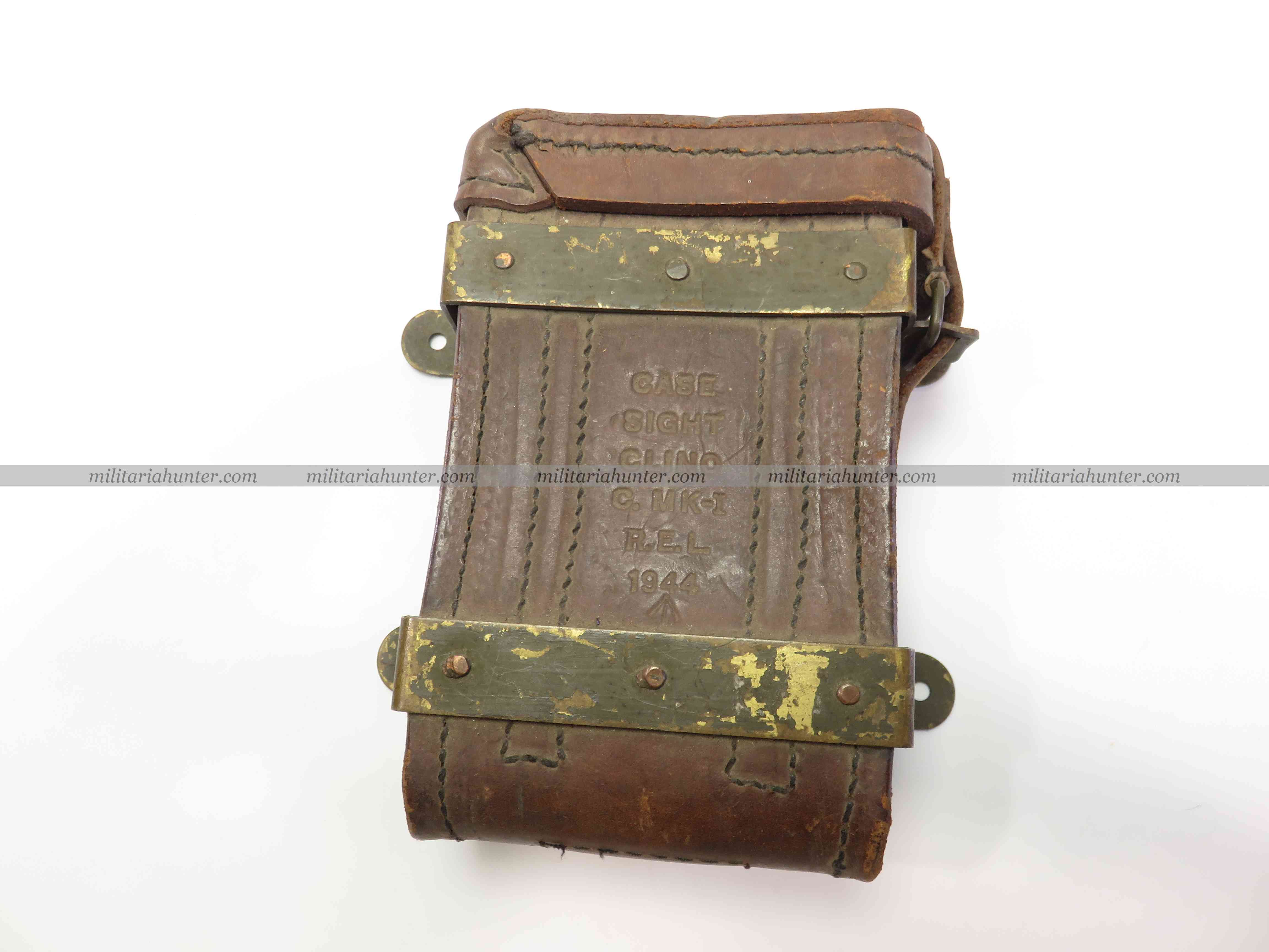 militaria : WW2 british clinometer case - étui pour clinomètre anglais 1944