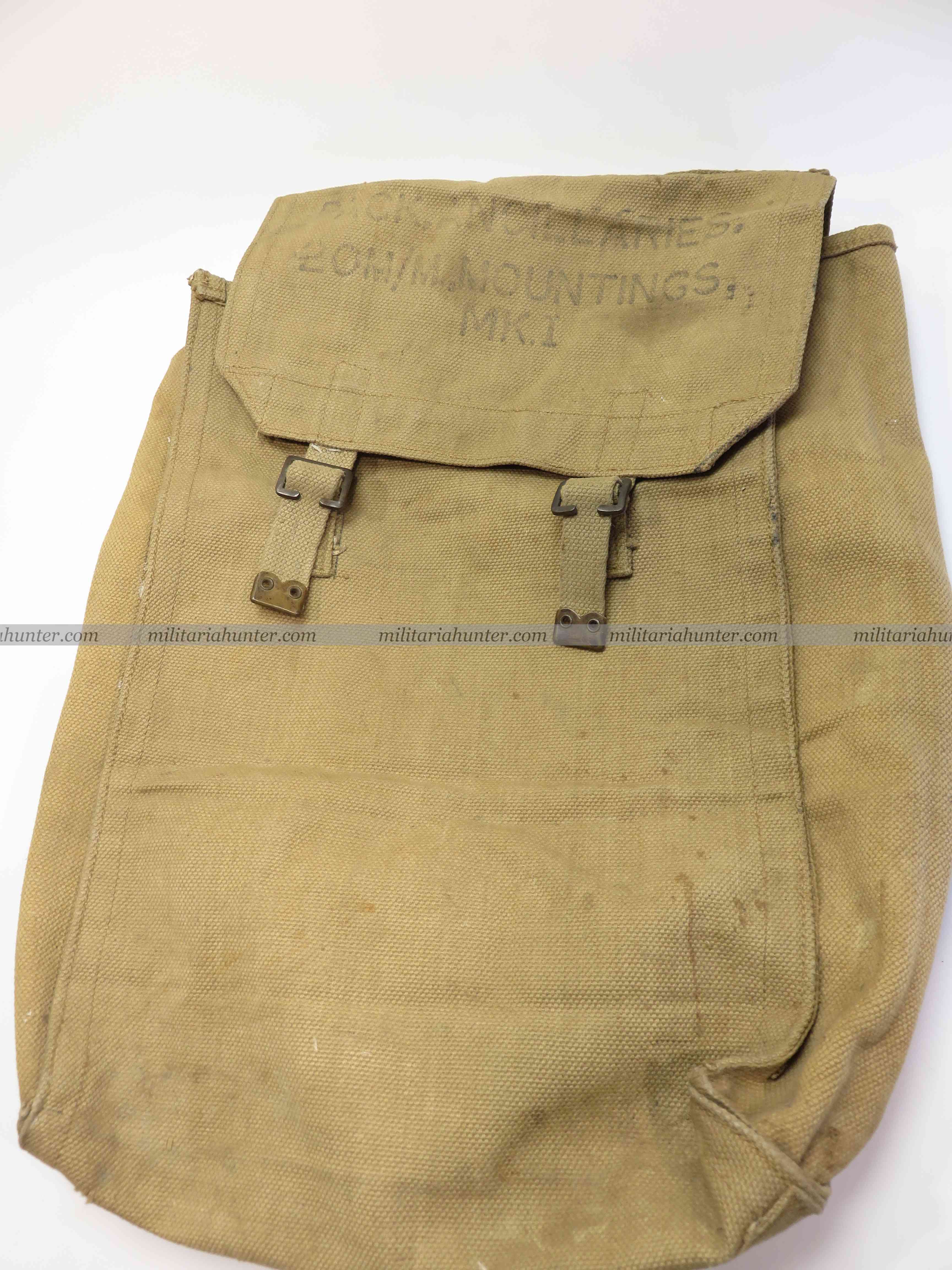 militaria : WW2 20mm accessories pack - sac pour accessoires du 20mmAA