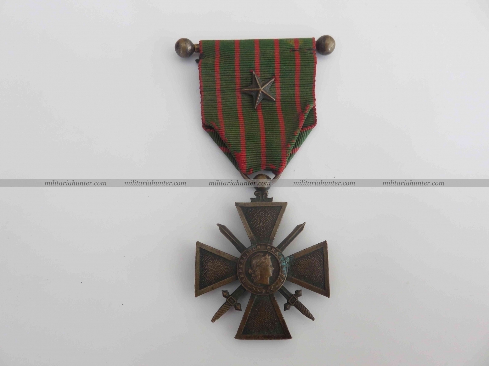 militaria : WW1 Croix de Guerre 1915 avec 1 citation
