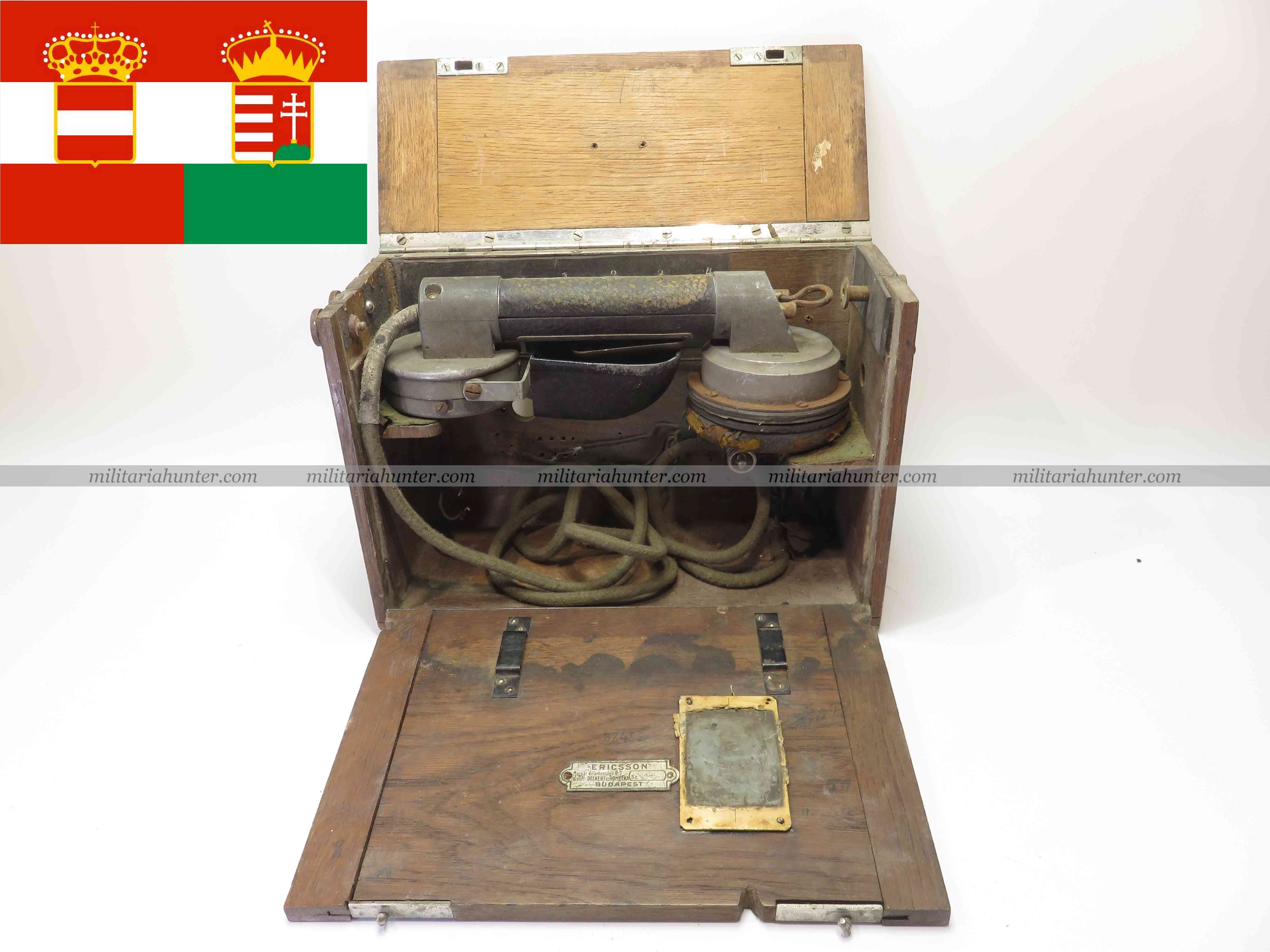 militaria : Kuk Mikrofonkassette M1907 - Austrian field phone - telephone autrichien ww1