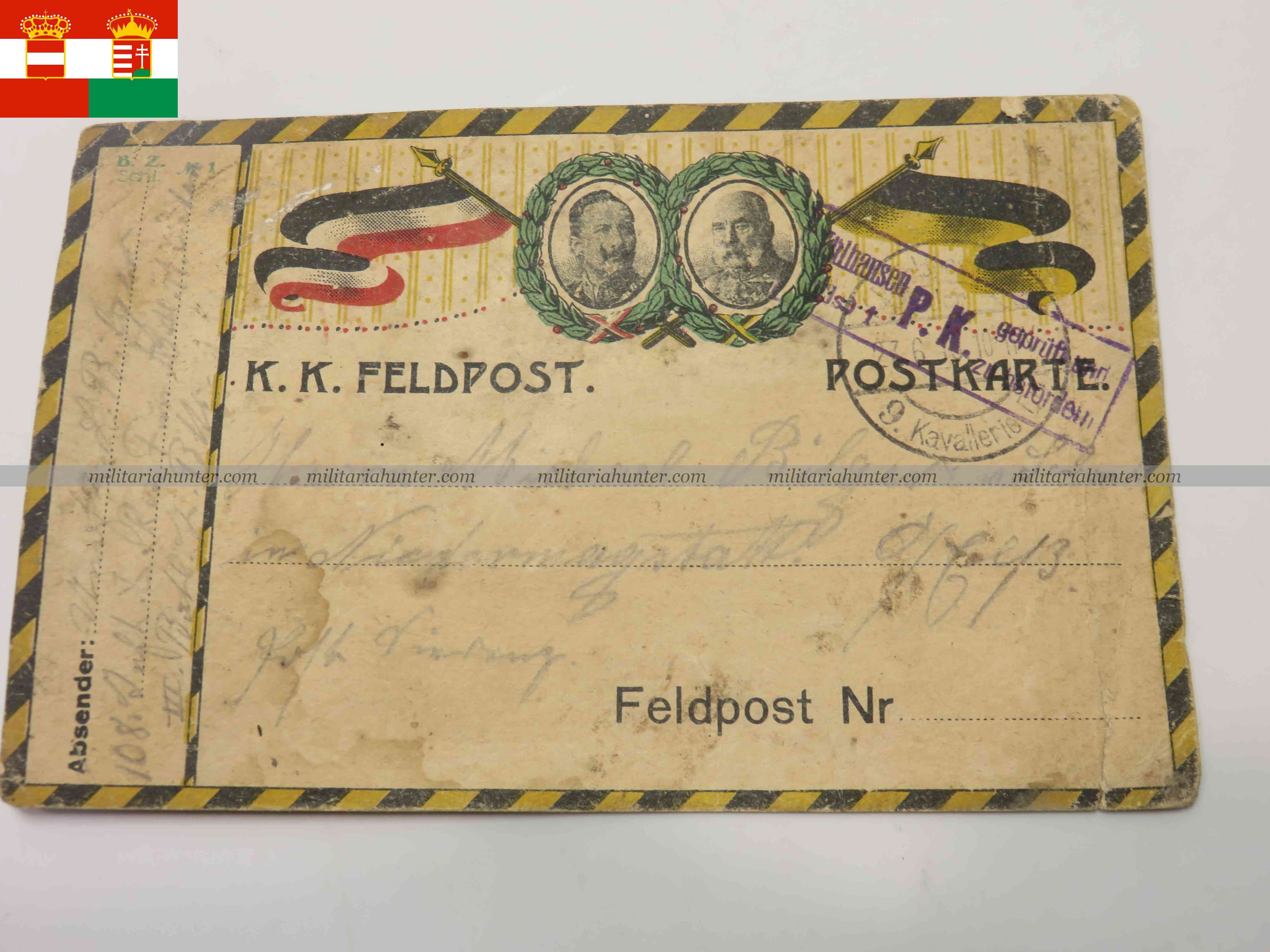 militaria : KuK Feldpostkarte - carte de correspondance autrichienne - austrian postcard