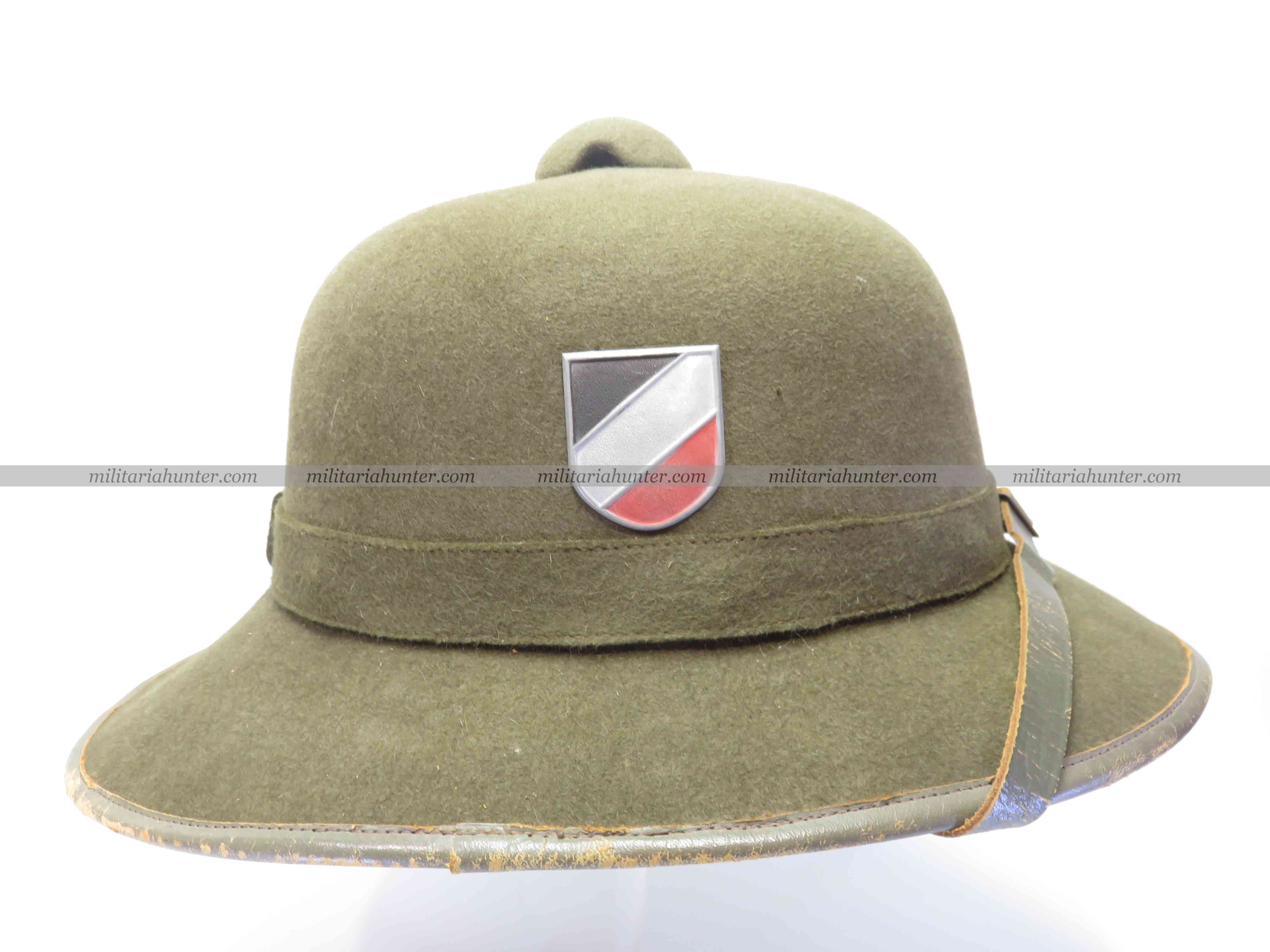 militaria : ww2 german tropical helmet - Südfront Tropenhelm - casque tropical allemand