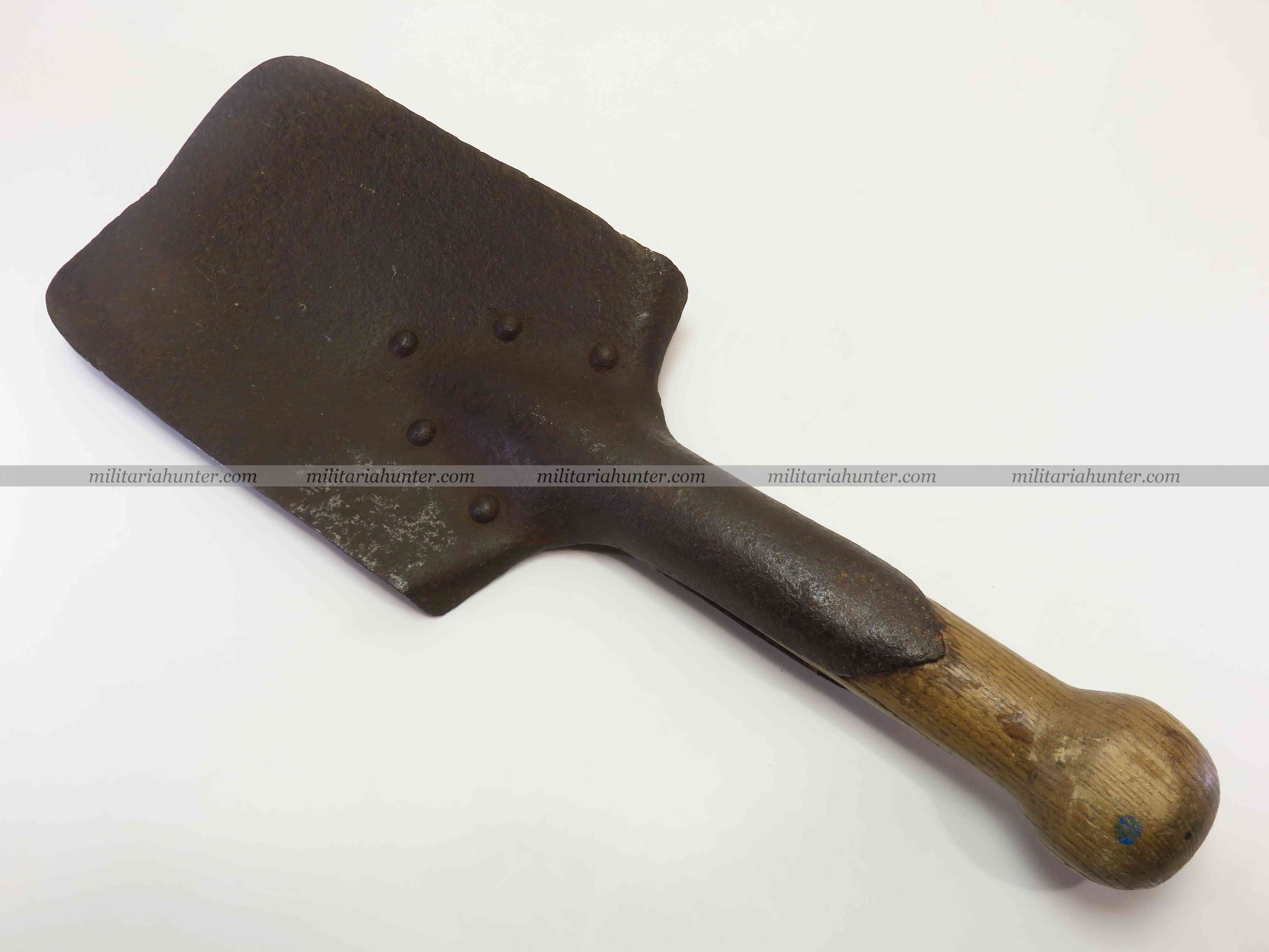 militaria : ww1 german machine gunner shovel - pelle de mitrailleur allemand