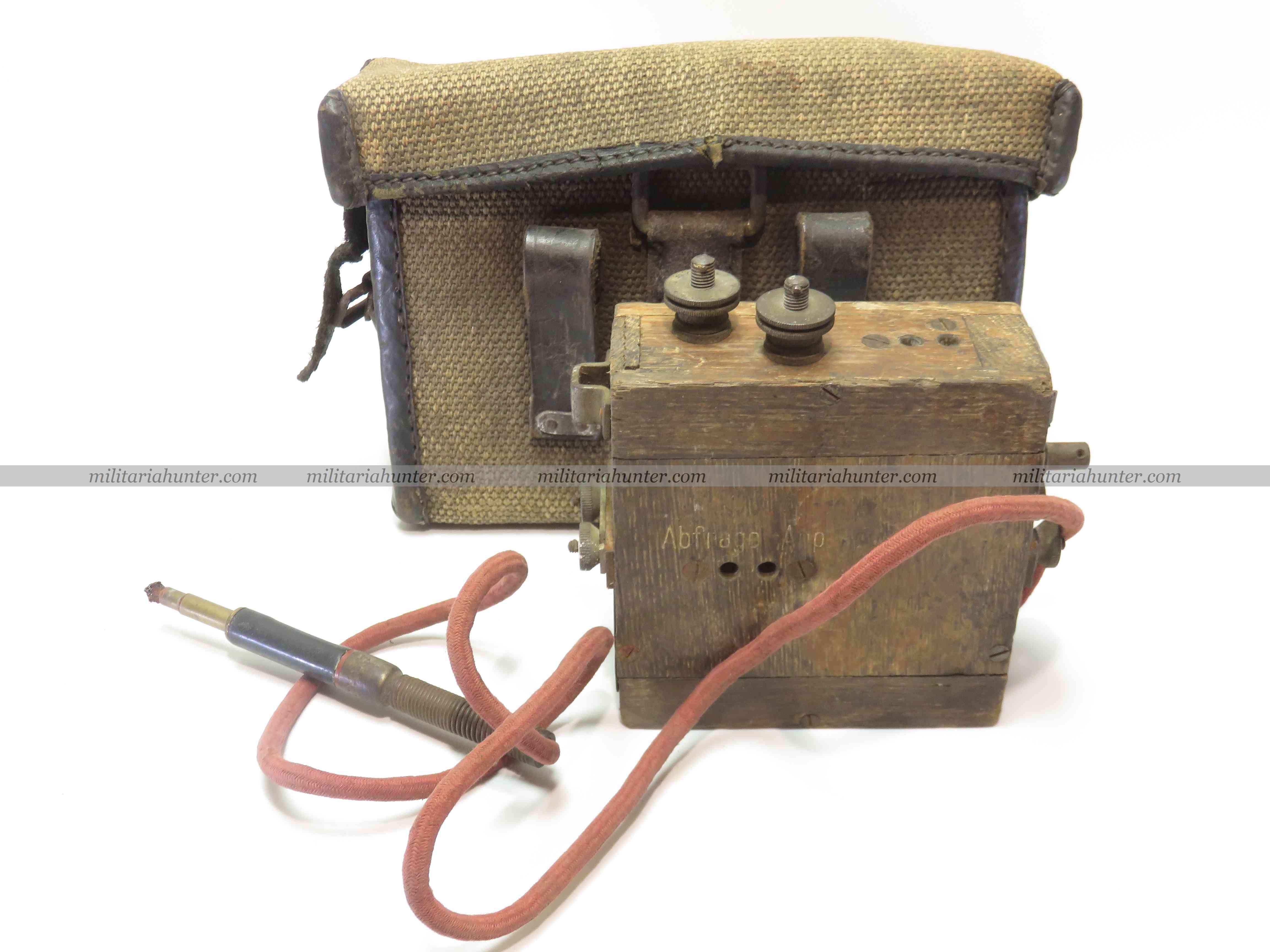 militaria : ww1 german Vermittelungskästchen (telephone line coupler) etui ersatz