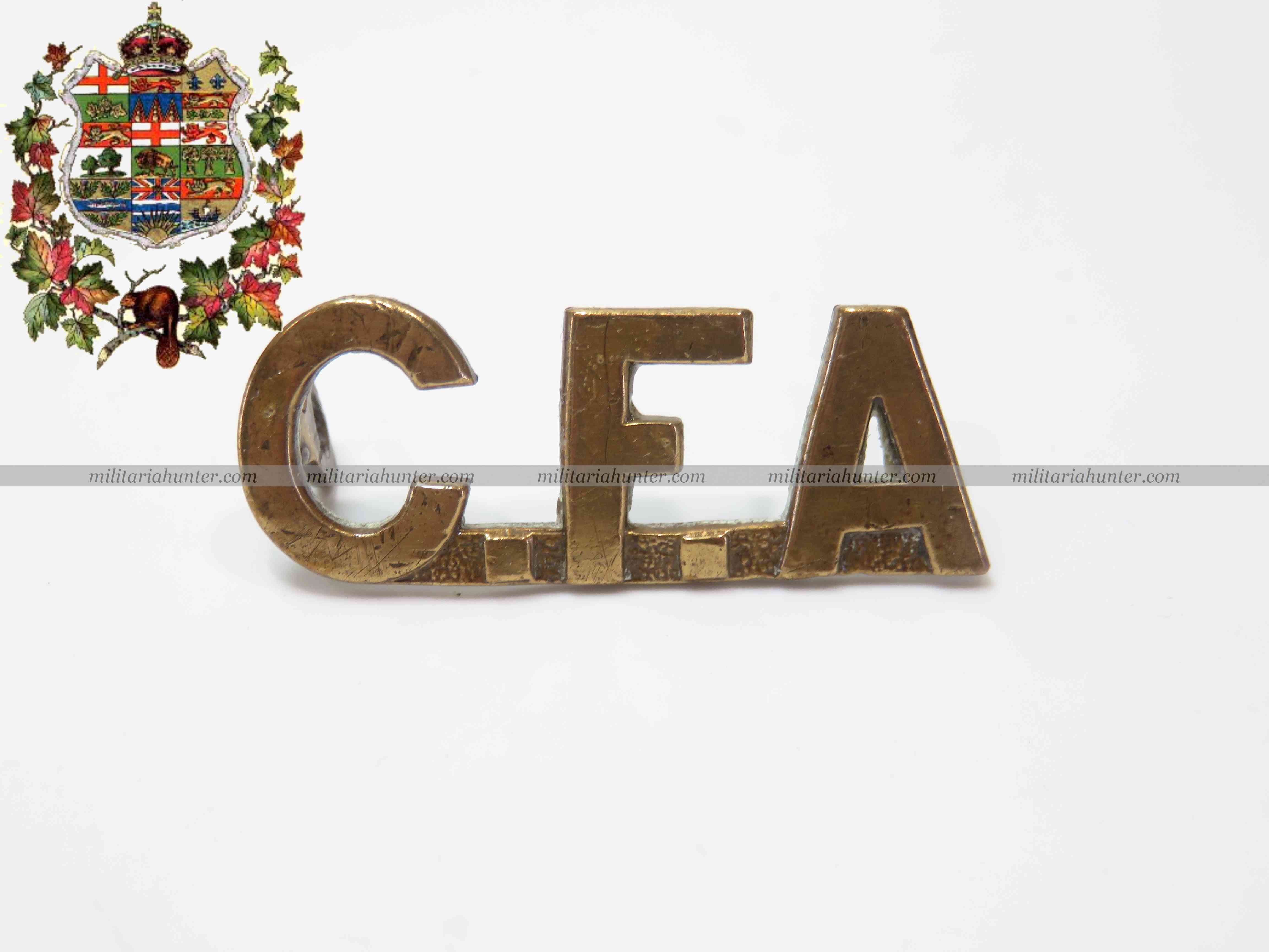 militaria : Canada ww1 Canadian Field Artillery shoulder title Ellis 1915