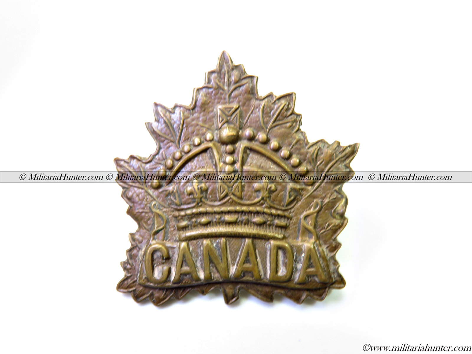 militaria : ww1 CEF maple leaf cap badge