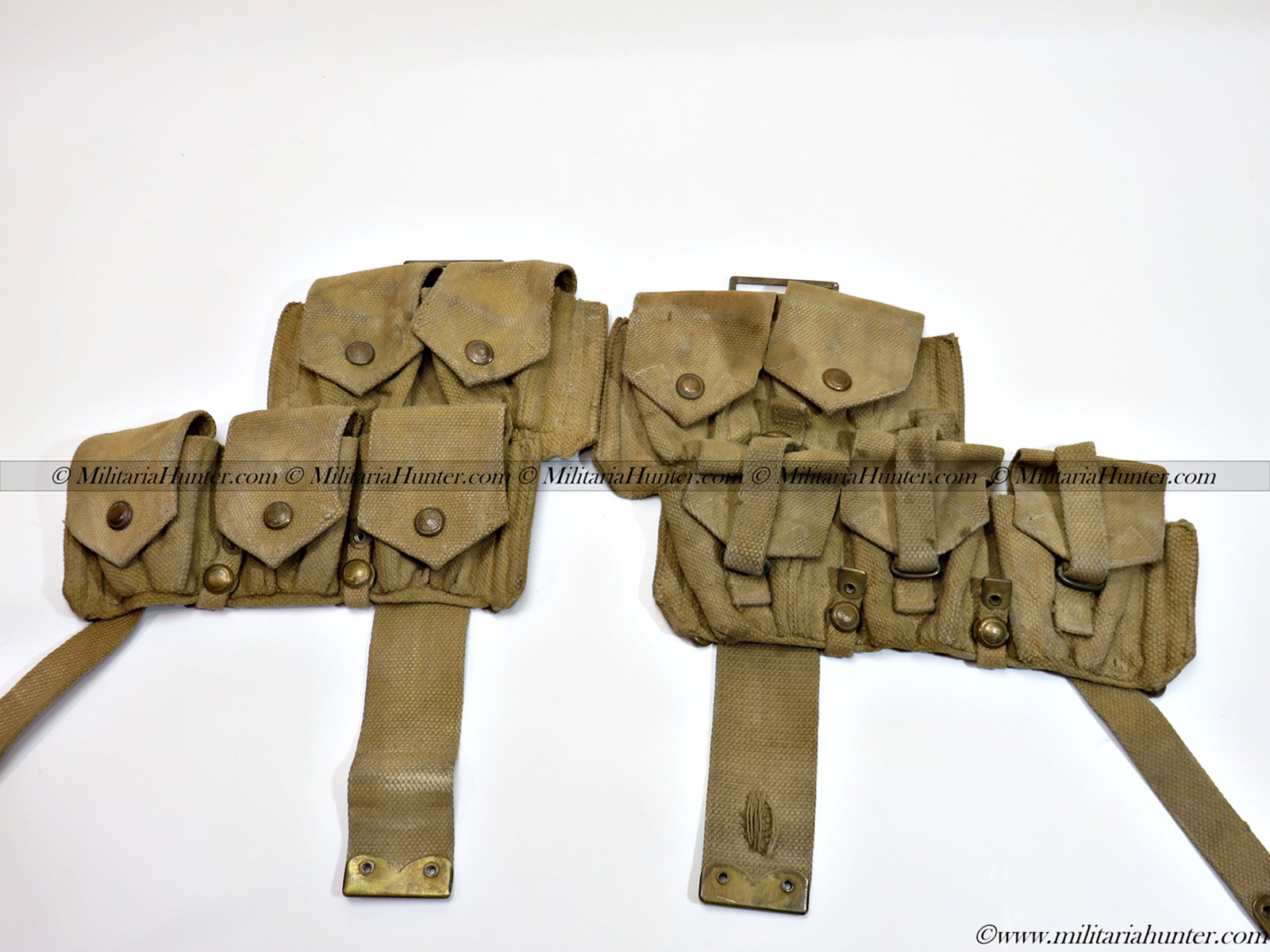 militaria : Paire de cartouchières anglaises WEB 08 Ammo pouches pair