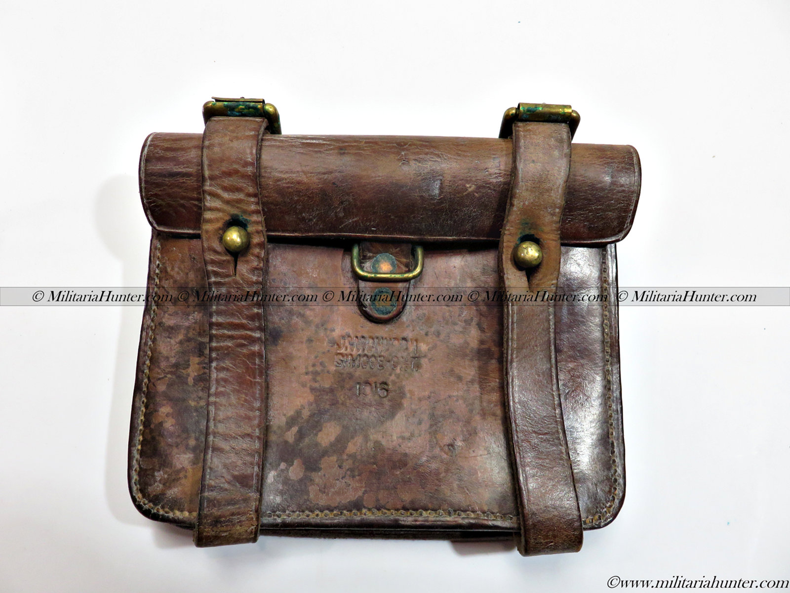 militaria : ww1 canadian ammo pouch pattern 1916 54th Battalion KIA at Vimy